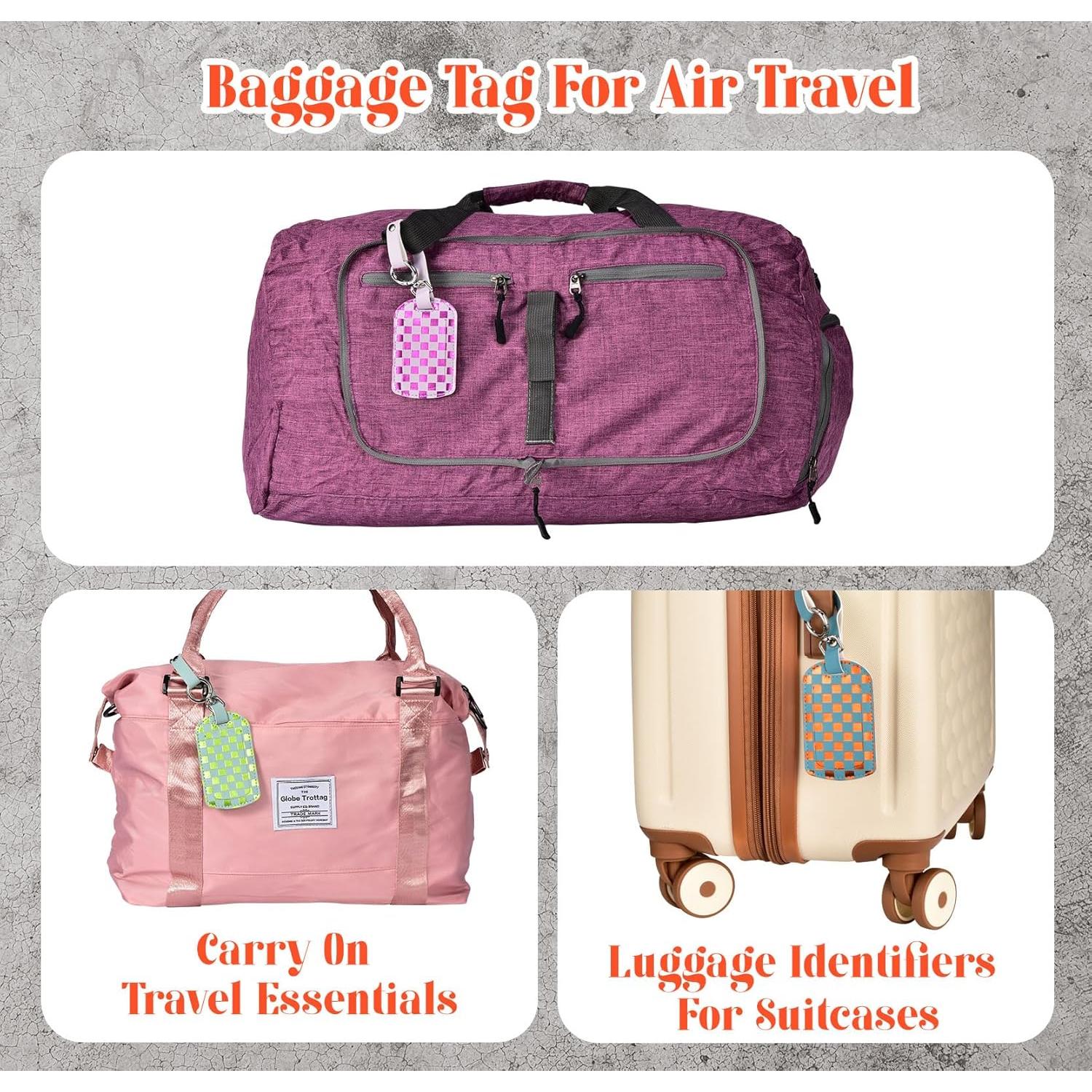 Etiquetas de Equipaje de Cuero FELLOWEAN - Paquete de 3