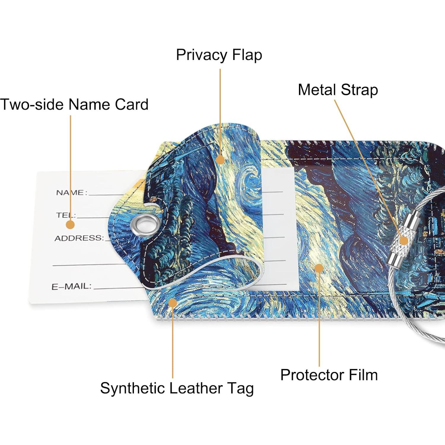 Etiquetas de Equipaje Fintie Noche Estrellada - 2 Pzs