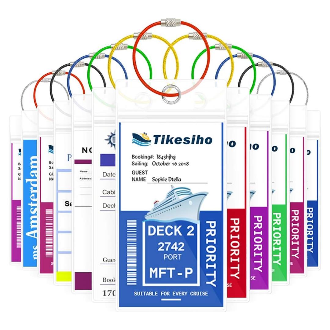 Etiquetas de Equipaje para Crucero Tikesiho 12 Piezas Impermeables