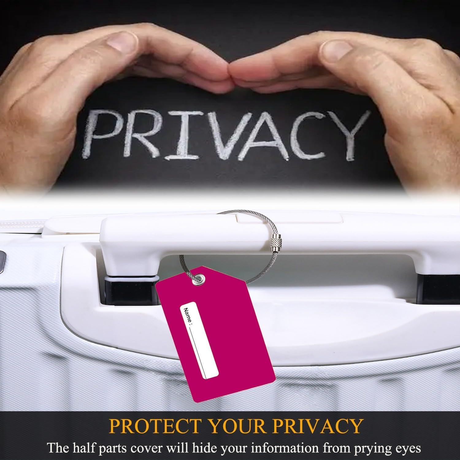 Paquete de 7 Etiquetas de Equipaje Silicona MODENGKONGJIAN Colorido