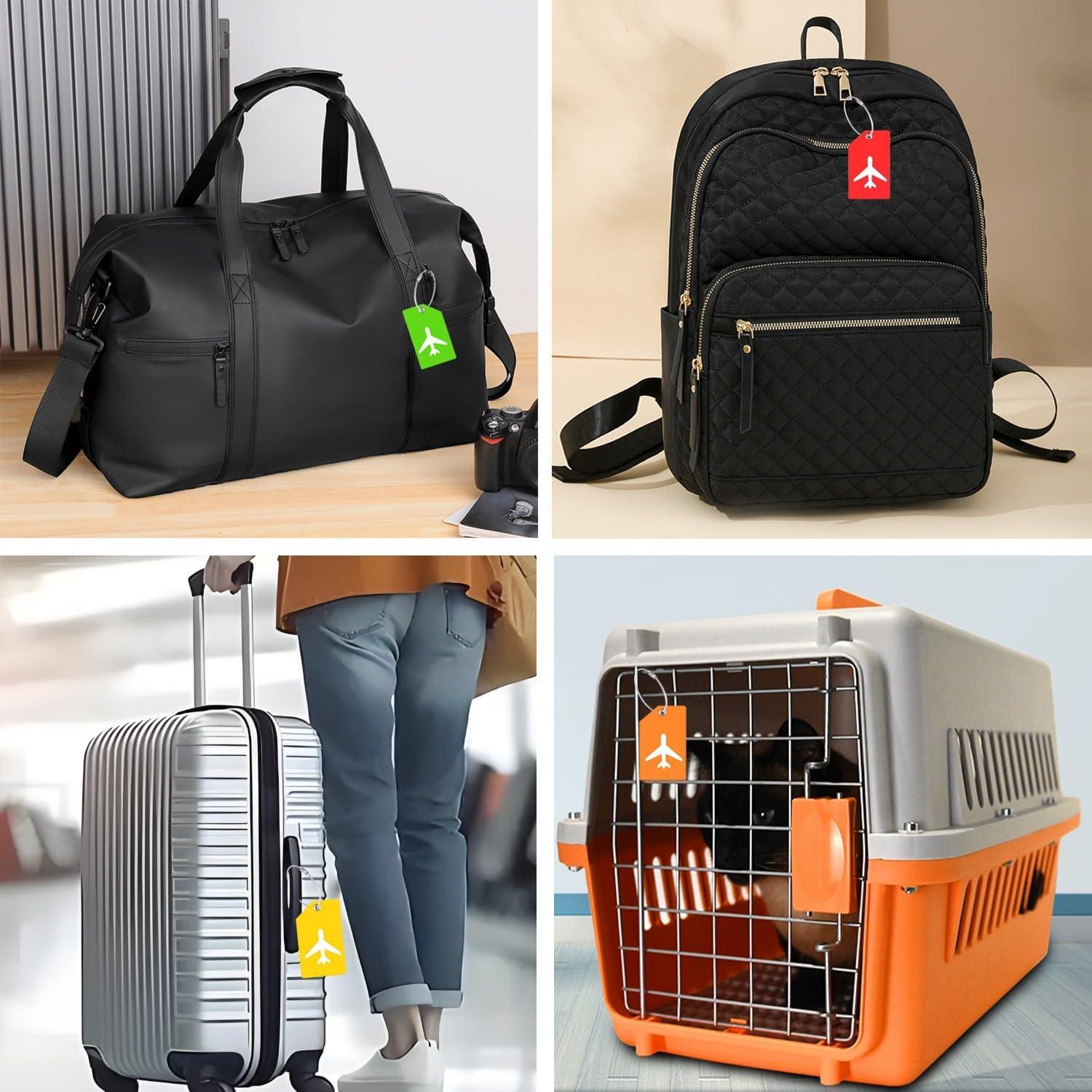 Paquete de 7 Etiquetas de Equipaje Silicona MODENGKONGJIAN Colorido