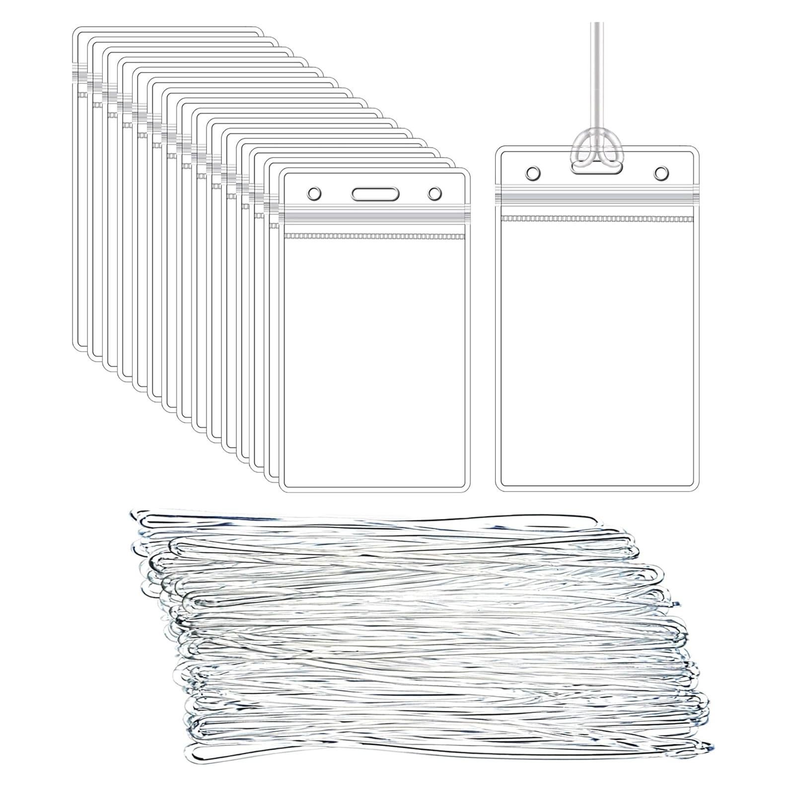 50 Etiquetas de Equipaje Transparentes Lecpeting PVC 11.5x6.5cm