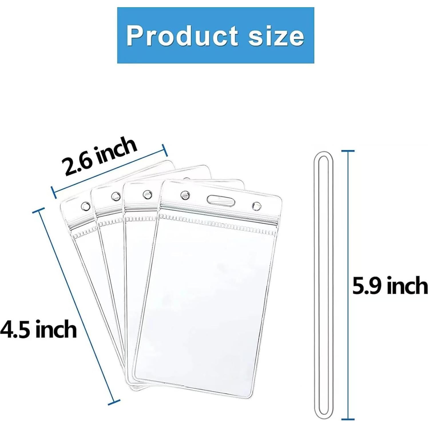 50 Etiquetas de Equipaje Transparentes Lecpeting PVC 11.5x6.5cm