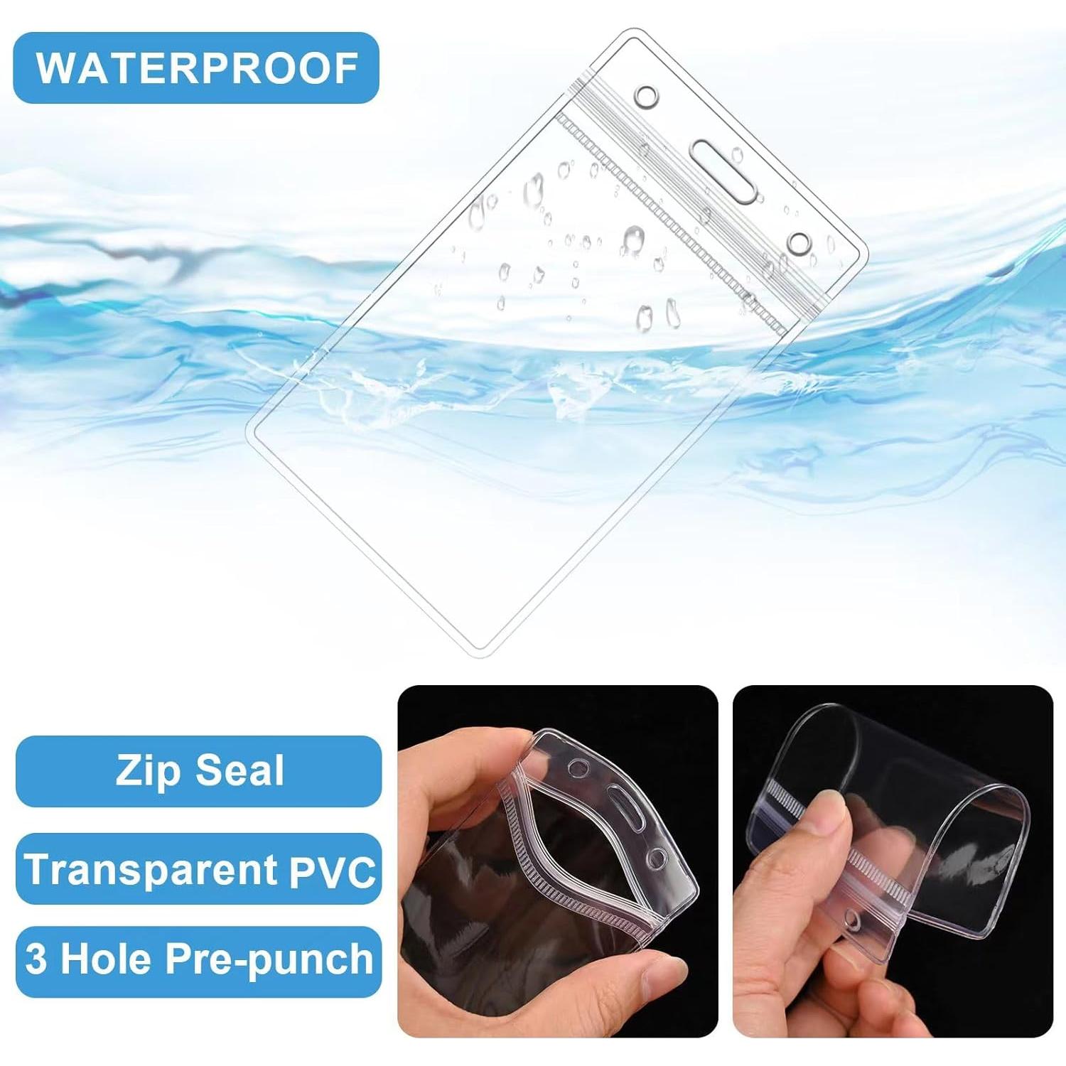 50 Etiquetas de Equipaje Transparentes Lecpeting PVC 11.5x6.5cm