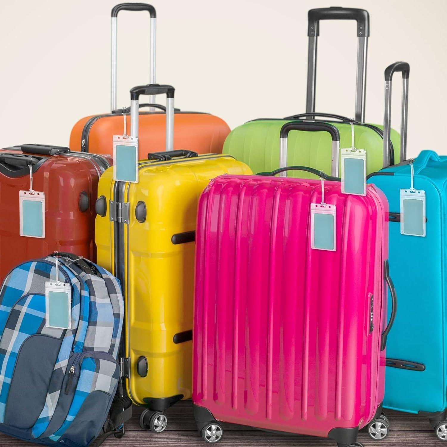 50 Etiquetas de Equipaje Transparentes Lecpeting PVC 11.5x6.5cm