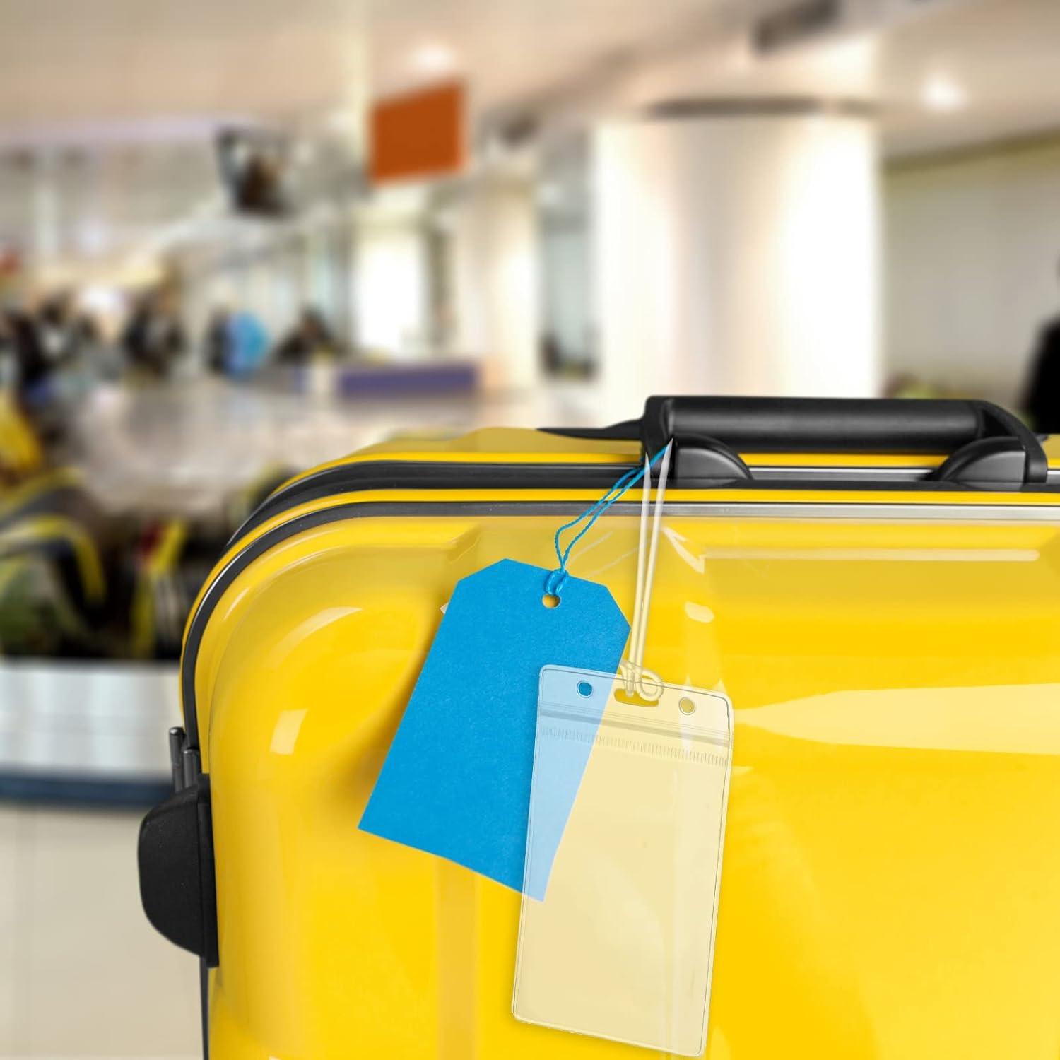 50 Etiquetas de Equipaje Transparentes Lecpeting PVC 11.5x6.5cm