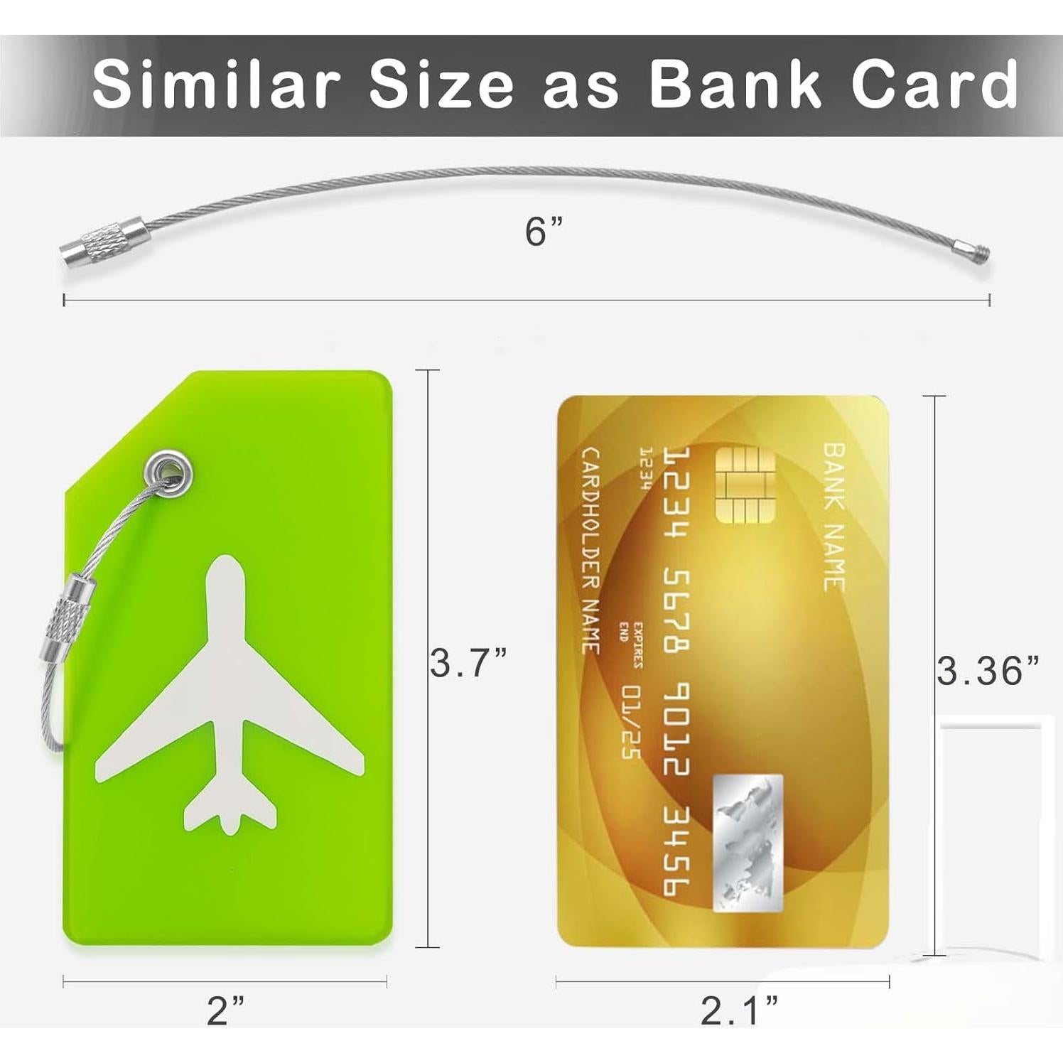 Etiquetas de Equipaje M-sorflly 8Pcs Silicona Flexible Verde