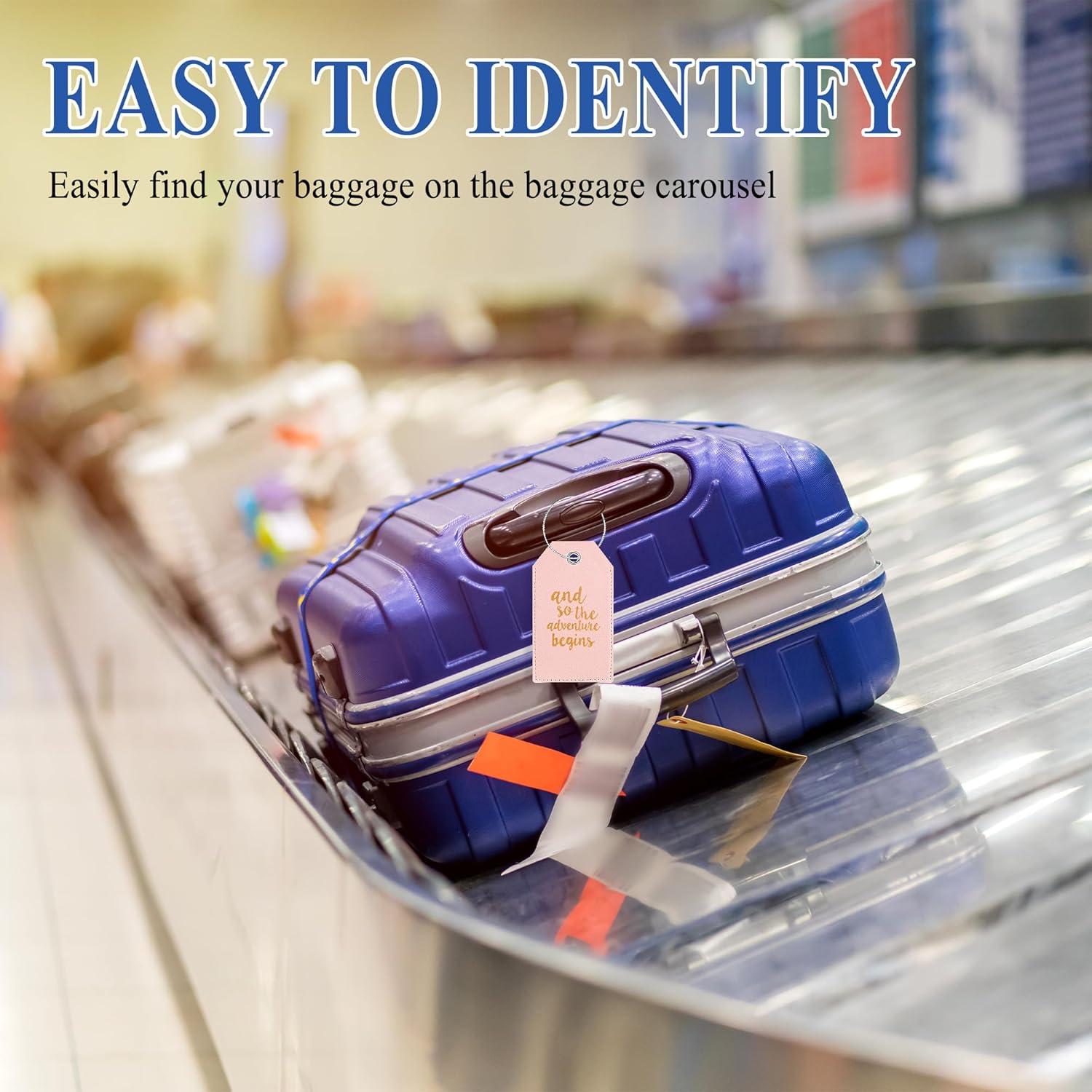 Etiquetas de Equipaje Personalizadas CASMONAL Cuero Rosa 2 Pzas