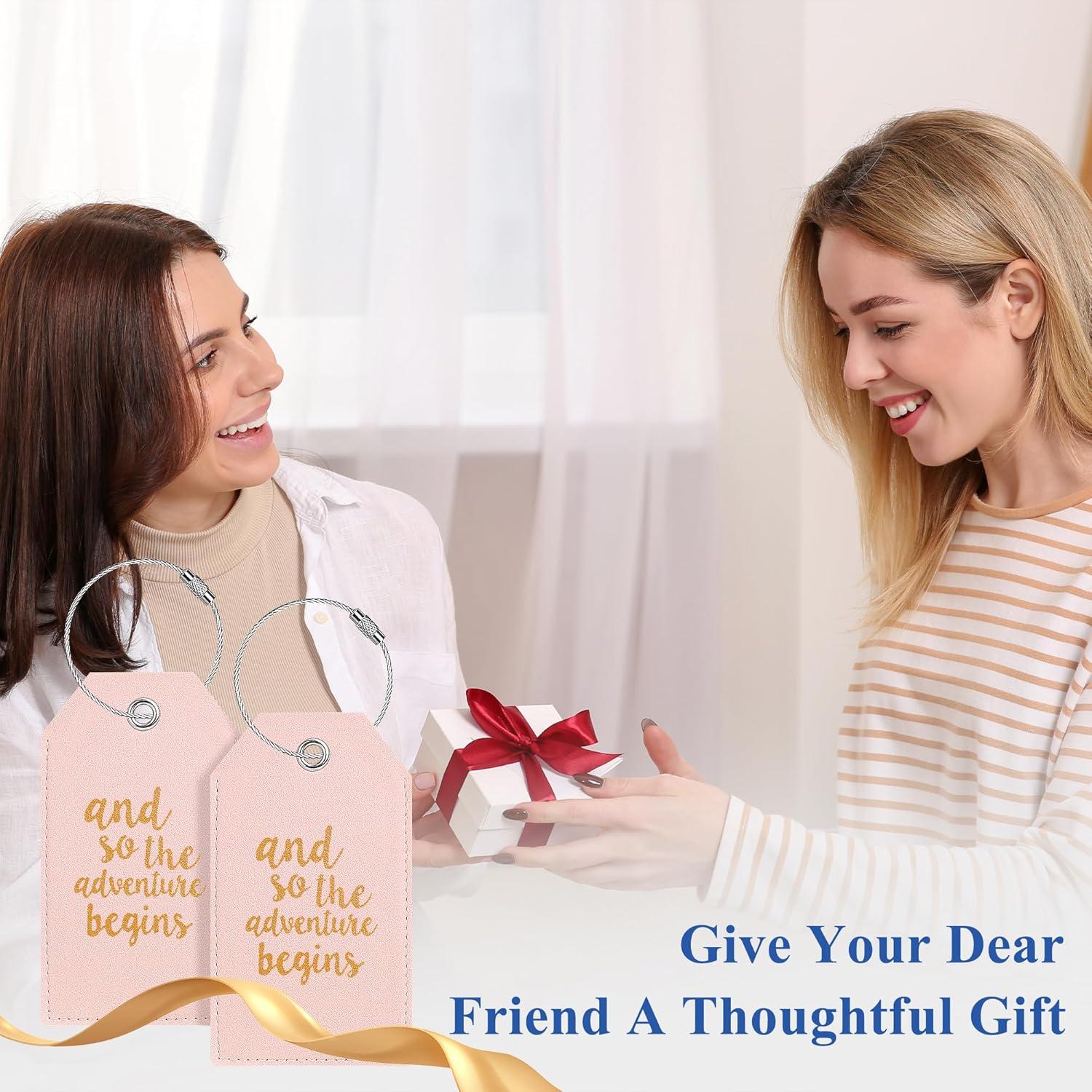 Etiquetas de Equipaje Personalizadas CASMONAL Cuero Rosa 2 Pzas