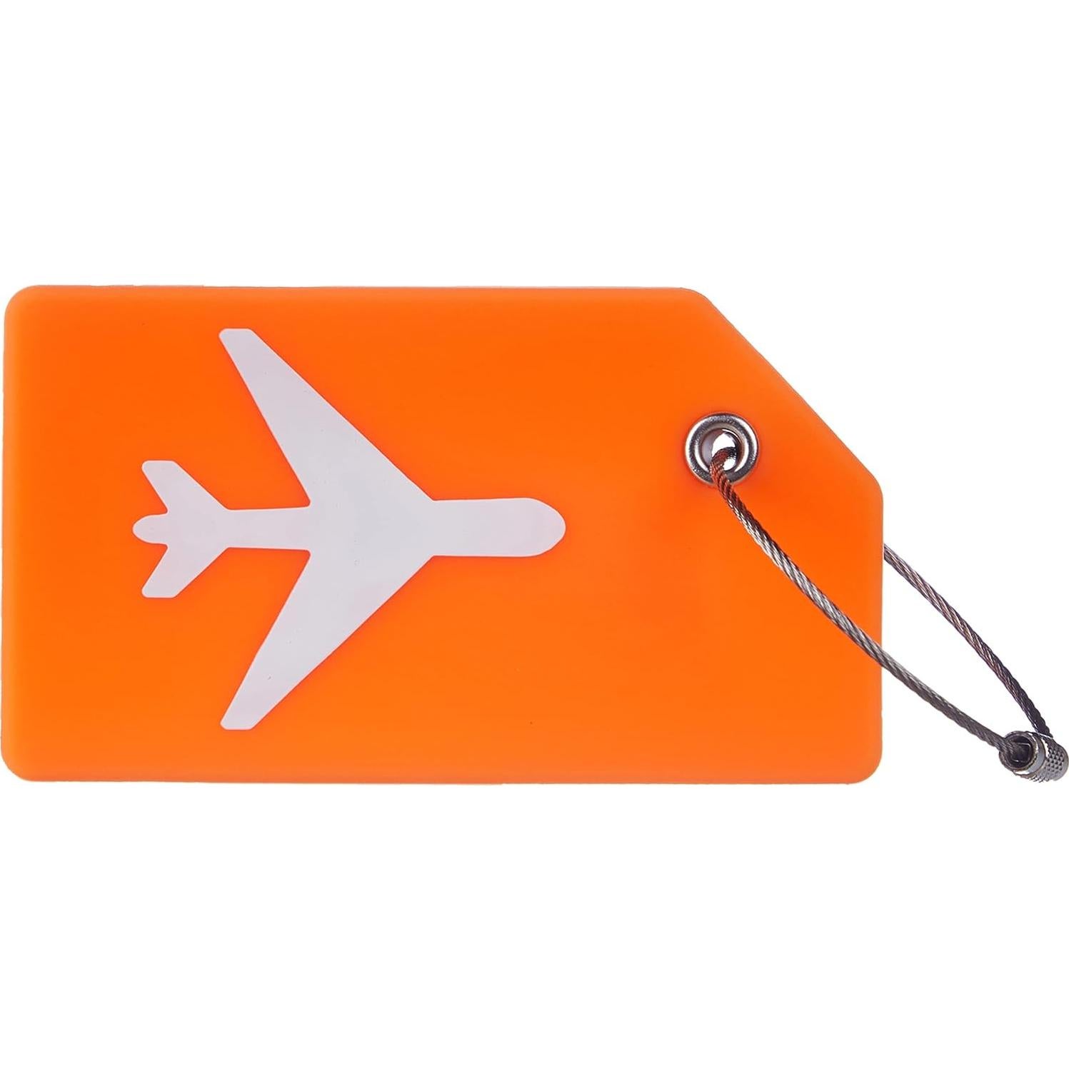 Etiquetas de Equipaje de Silicona Gostwo 2 Piezas Naranja