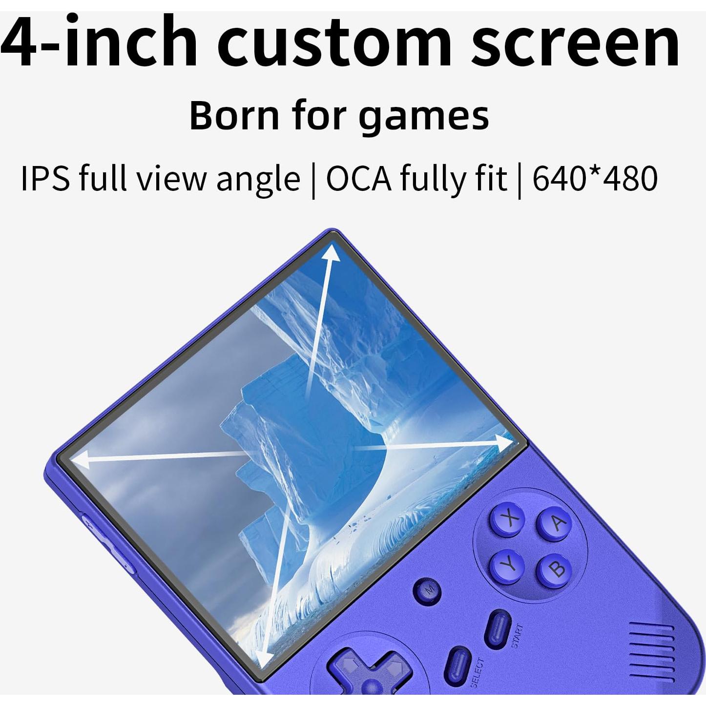 Consola de Juegos Portátil Voacle RG40XX V, 4" IPS, 5017 Juegos