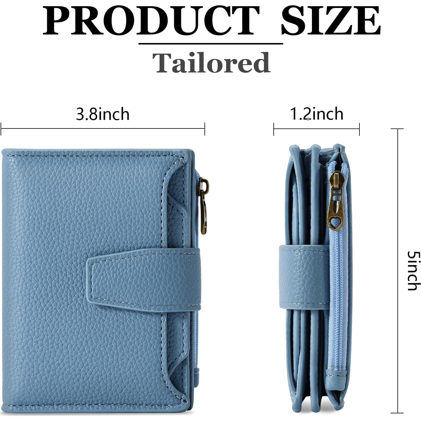 Billetera Compacta para Mujeres Airkit con Bloqueo RFID Azul