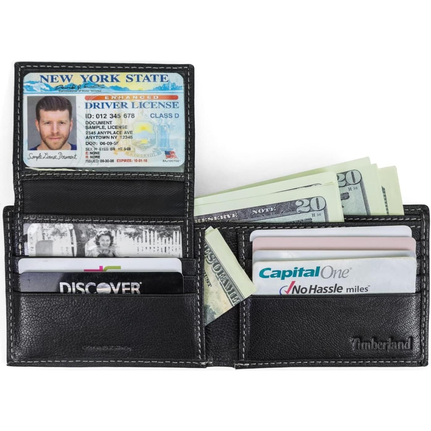 Billetera Timberland de cuero con bloqueo RFID para hombres