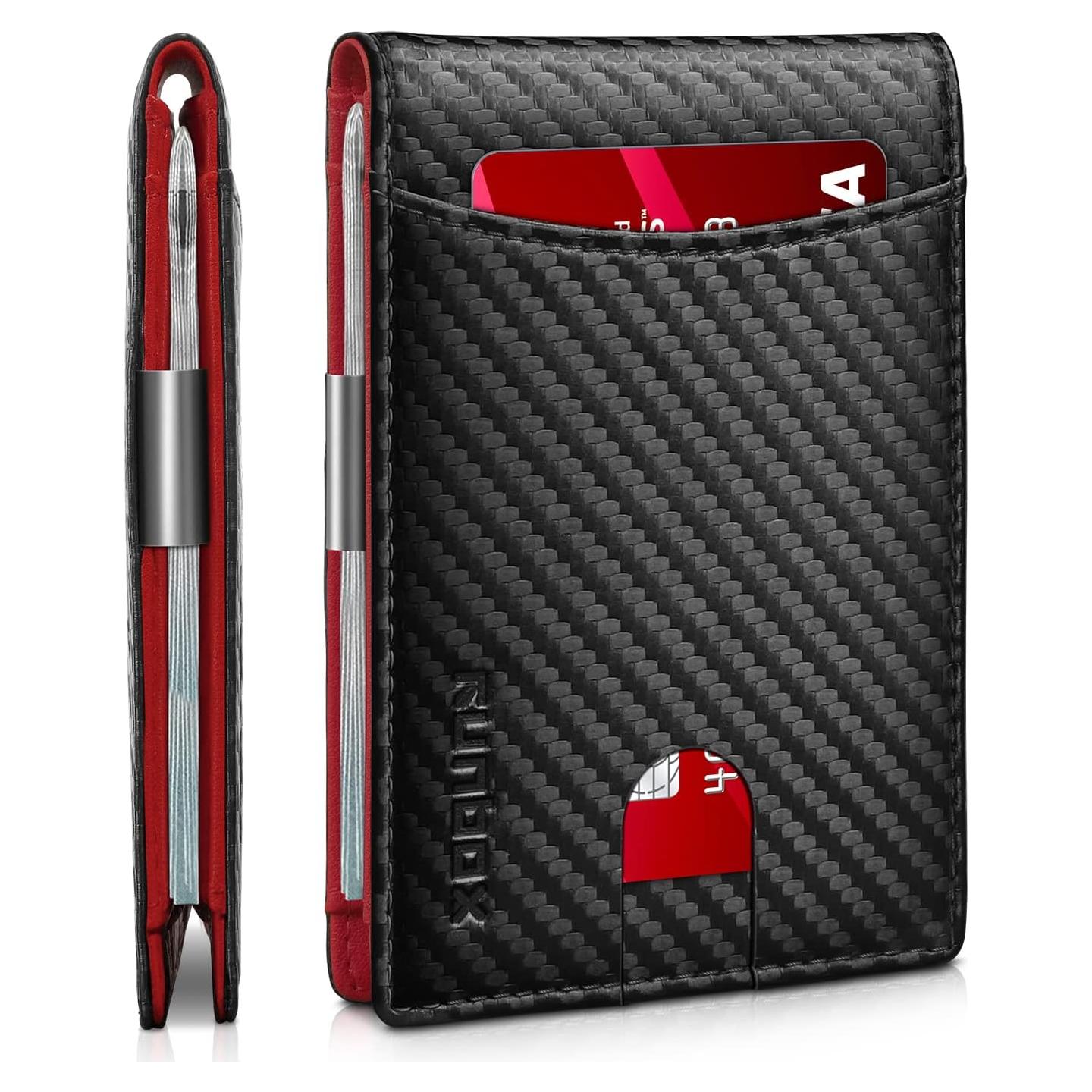 Cartera Bifold RUNBOX Slim para Hombres con Bloqueo RFID