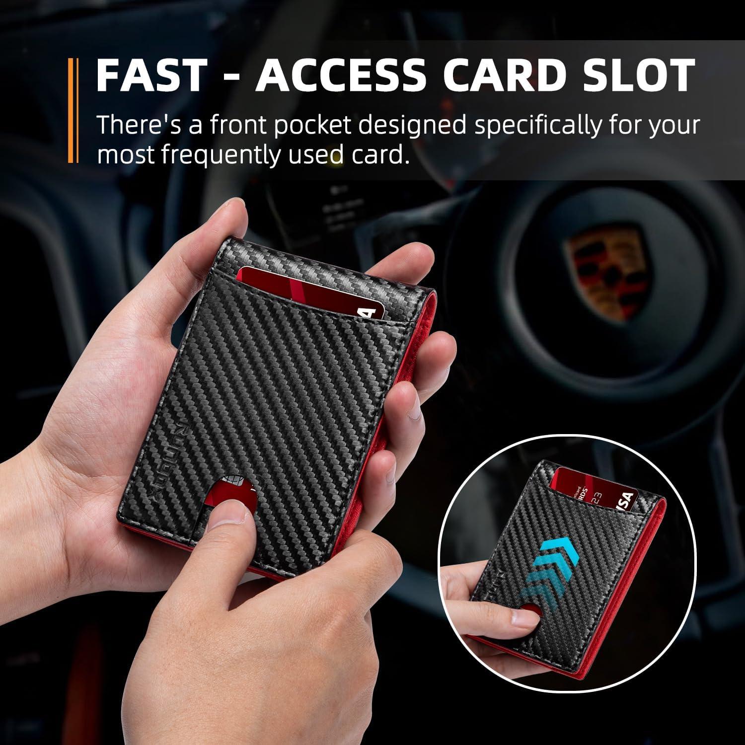 Cartera Bifold RUNBOX Slim para Hombres con Bloqueo RFID