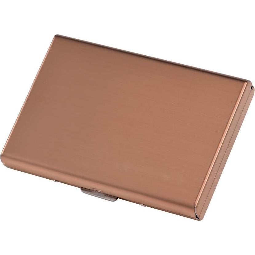 Cartera Porta Tarjetas RFID EASTNIGHTS Acero Inoxidable Oro Rosa