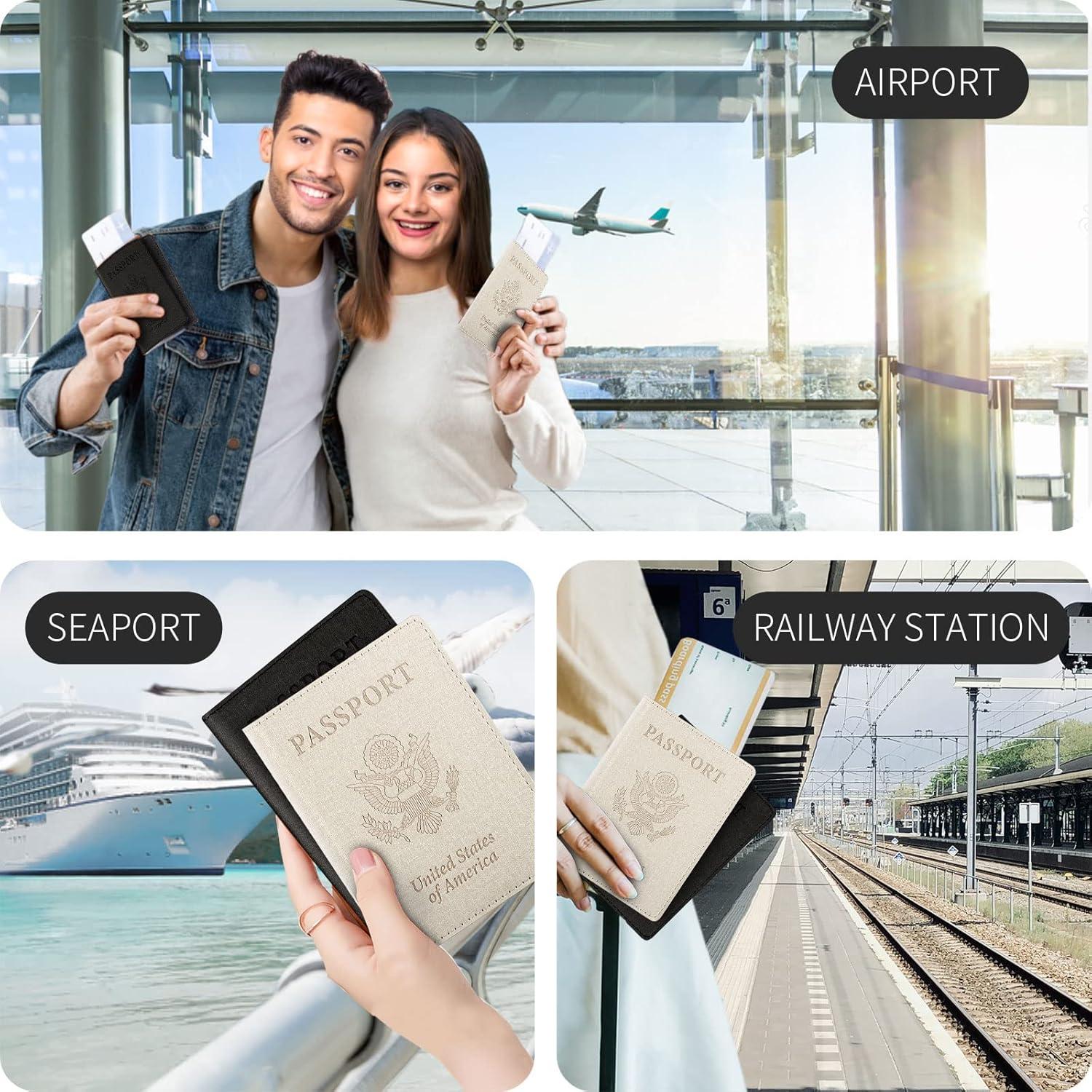 Funda de Pasaporte y Tarjeta de Vacuna VIDIVICI - 2 Piezas RFID