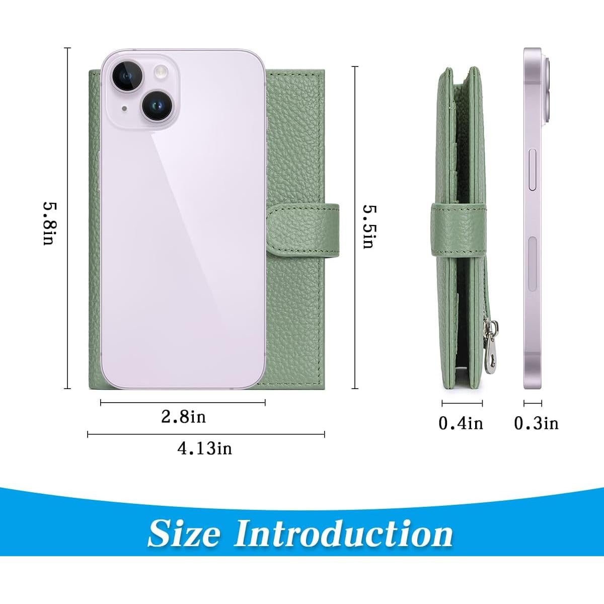 Portafolios Slim FREYAMIRA para Pasaporte Verde de Cuero