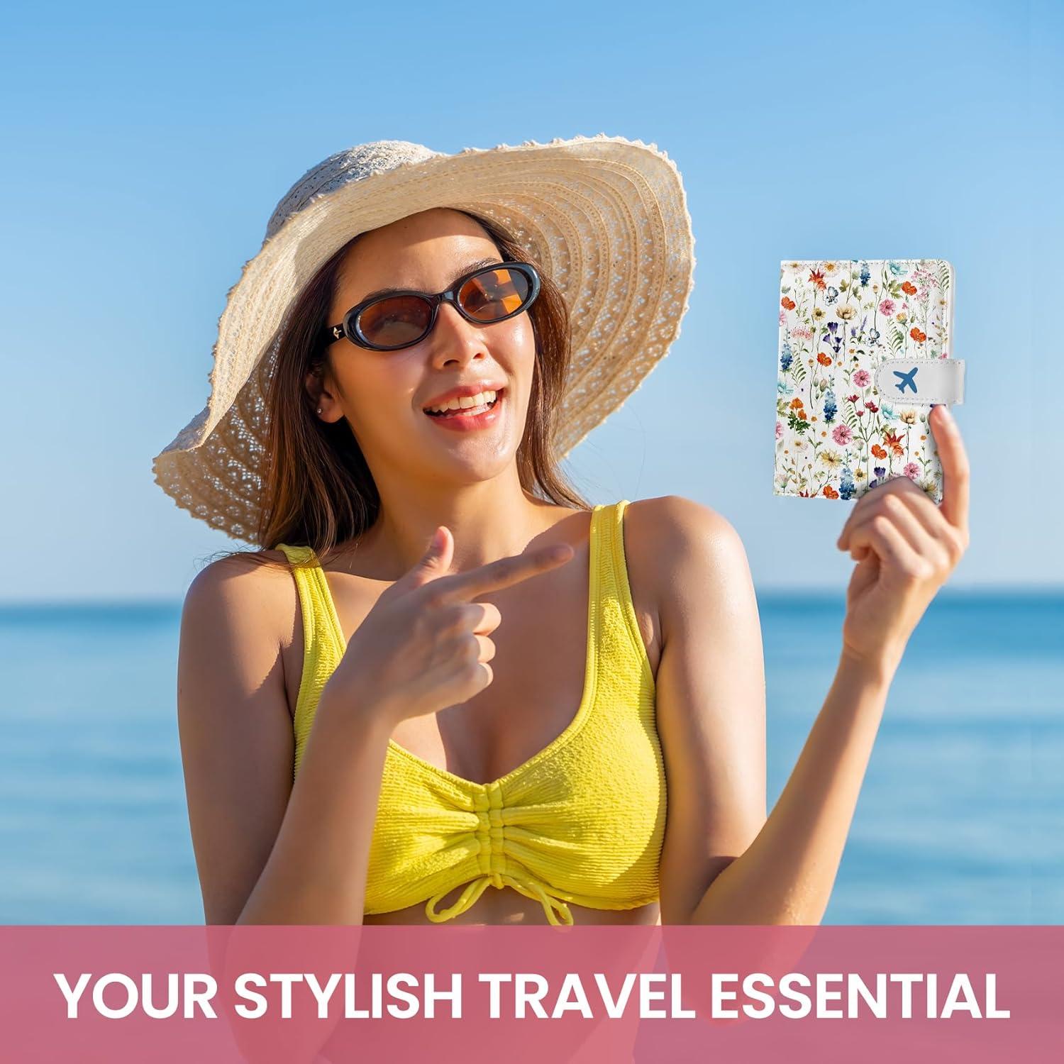 Portafolios de Pasaporte JEJEGO con Bloqueo RFID - A-Flora Silvestre