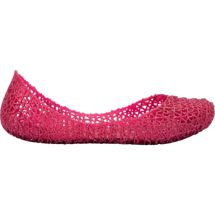 Mini Melissa Campana Papel Zapatos Jelly Niñas Glitter Rojo
