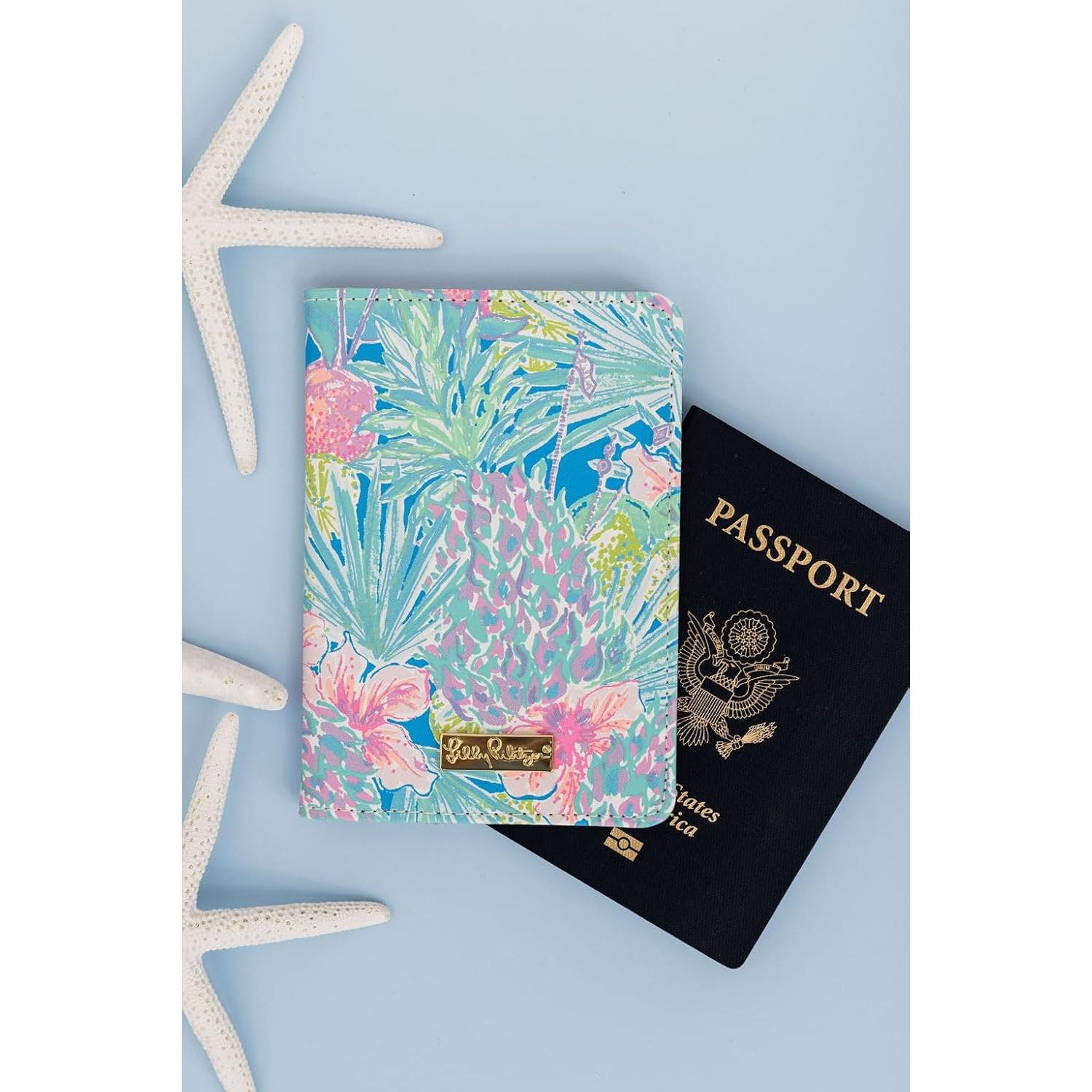 Porta Pasaporte de Cuero Vegano Lilly Pulitzer Swizzle In