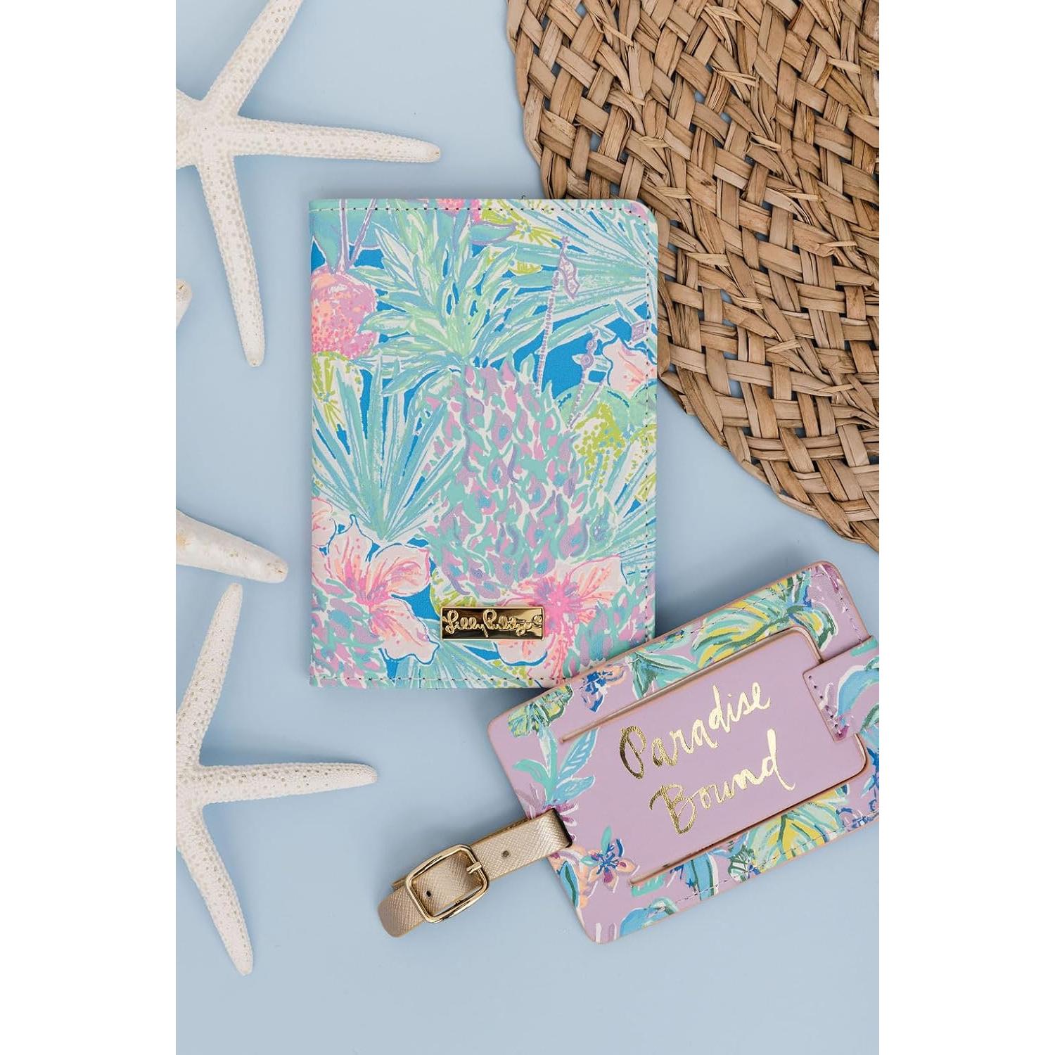 Porta Pasaporte de Cuero Vegano Lilly Pulitzer Swizzle In
