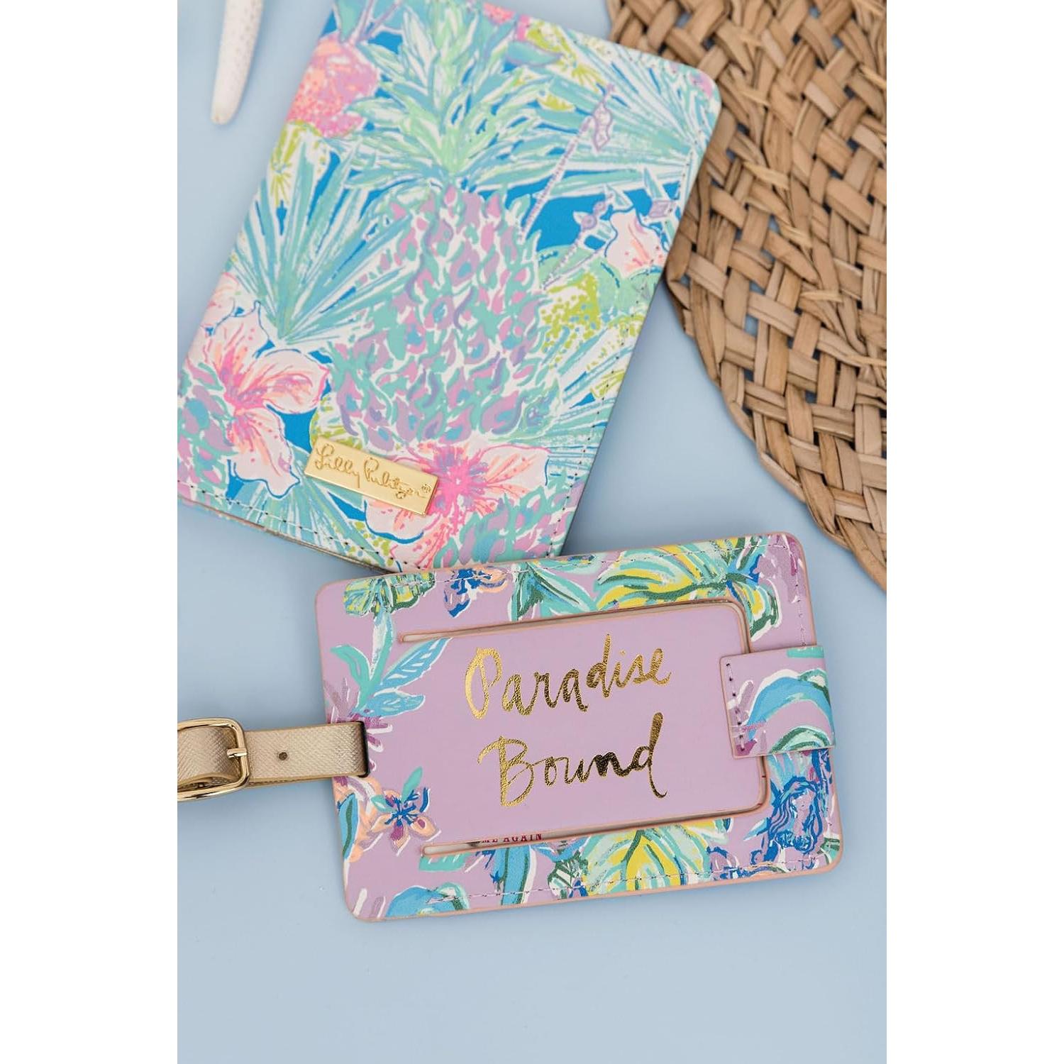 Porta Pasaporte de Cuero Vegano Lilly Pulitzer Swizzle In