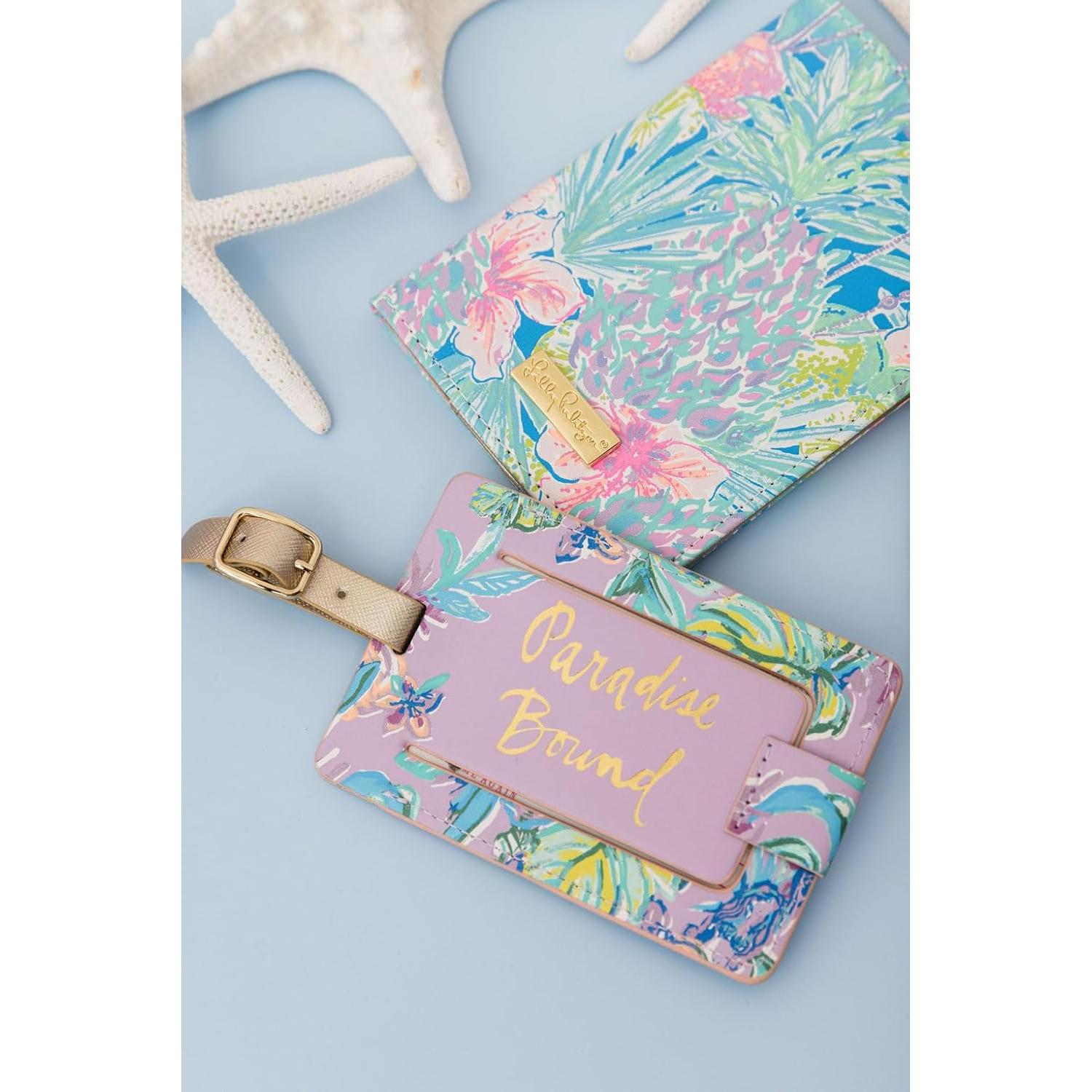 Porta Pasaporte de Cuero Vegano Lilly Pulitzer Swizzle In
