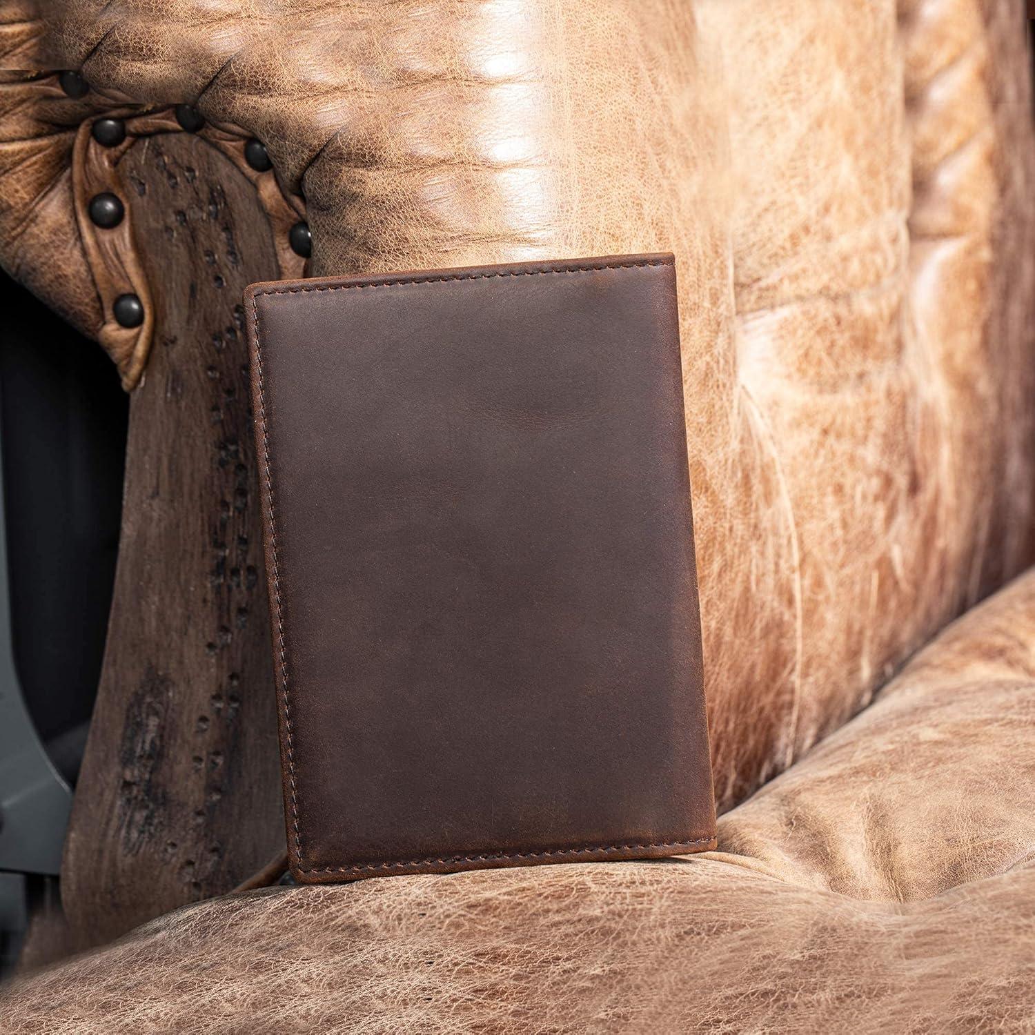 Billetera Bifold de Cuero Polare con Bloqueo RFID para Hombre