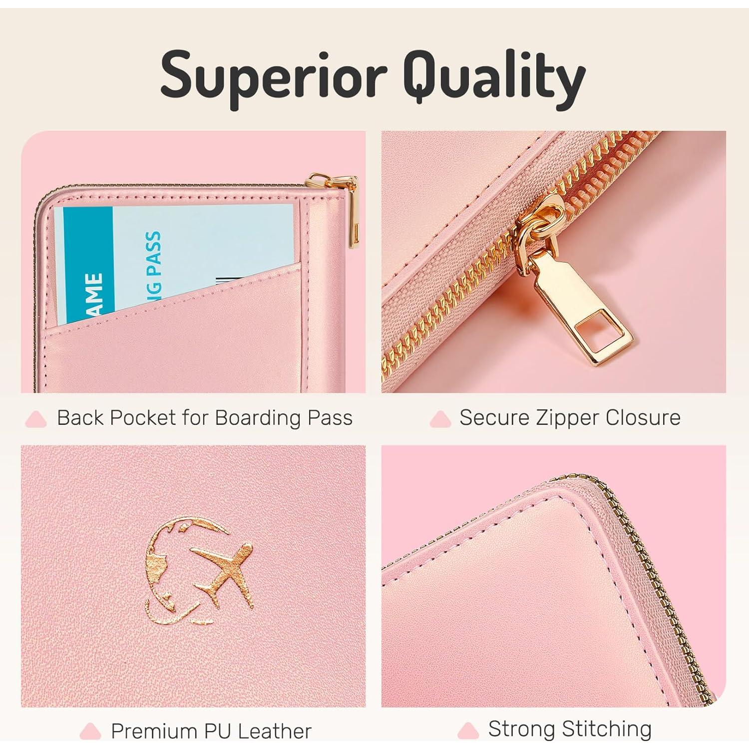 Funda para Pasaporte Forvencer con Cierre Cremallera Negra