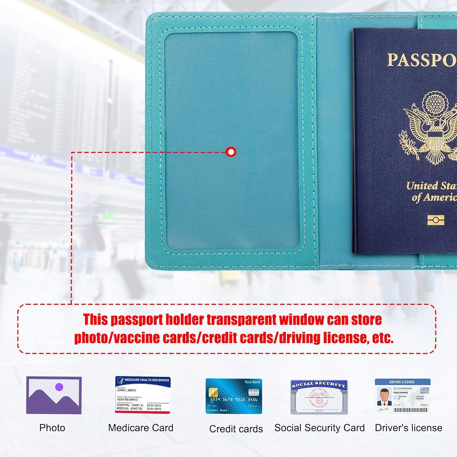 Portafolios de Pasaporte TIGARI Verde Teal - Organizador de Documentos