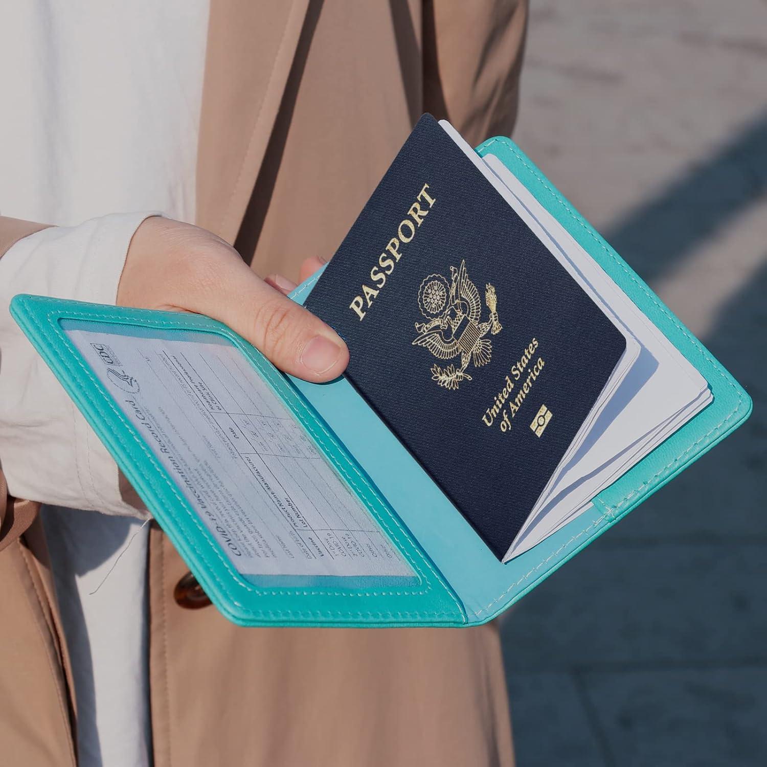 Portafolios de Pasaporte TIGARI Verde Teal - Organizador de Documentos