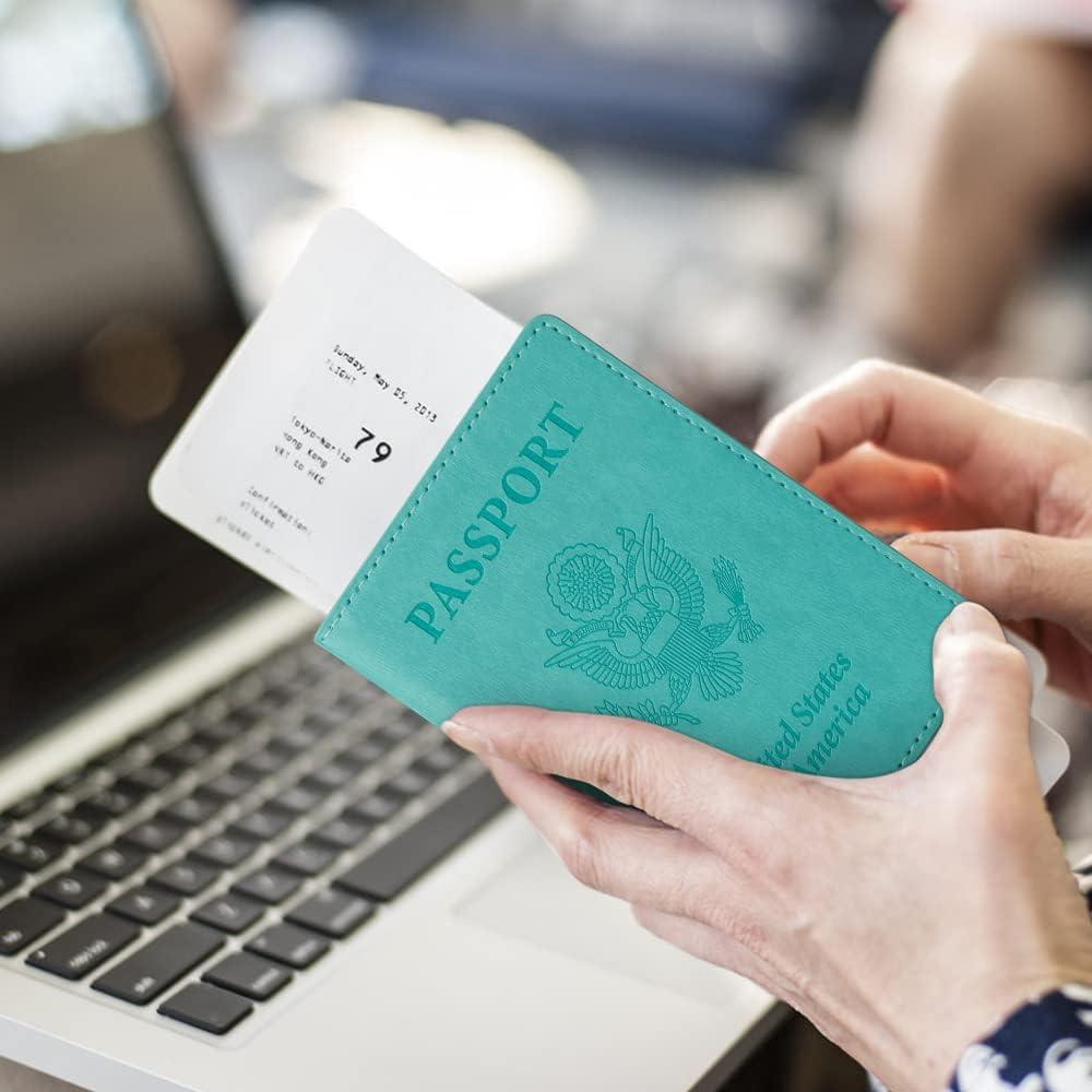 Portafolios de Pasaporte TIGARI Verde Teal - Organizador de Documentos