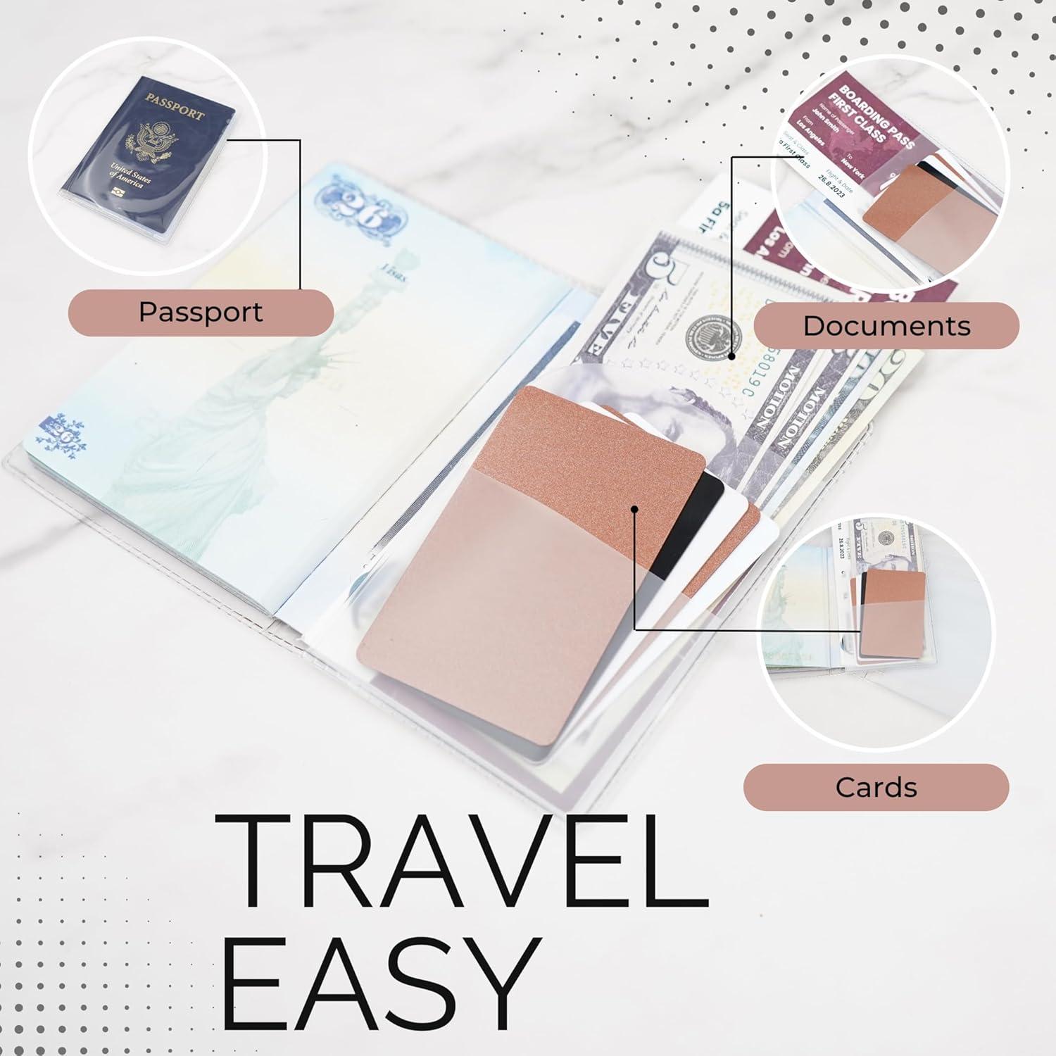 Paquete de 6 Fundas de Pasaporte Transparentes Vinilo