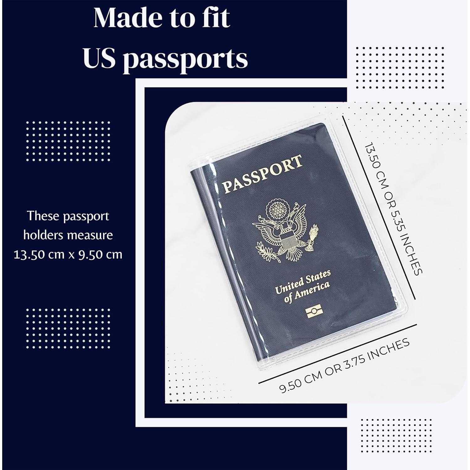 Paquete de 6 Fundas de Pasaporte Transparentes Vinilo