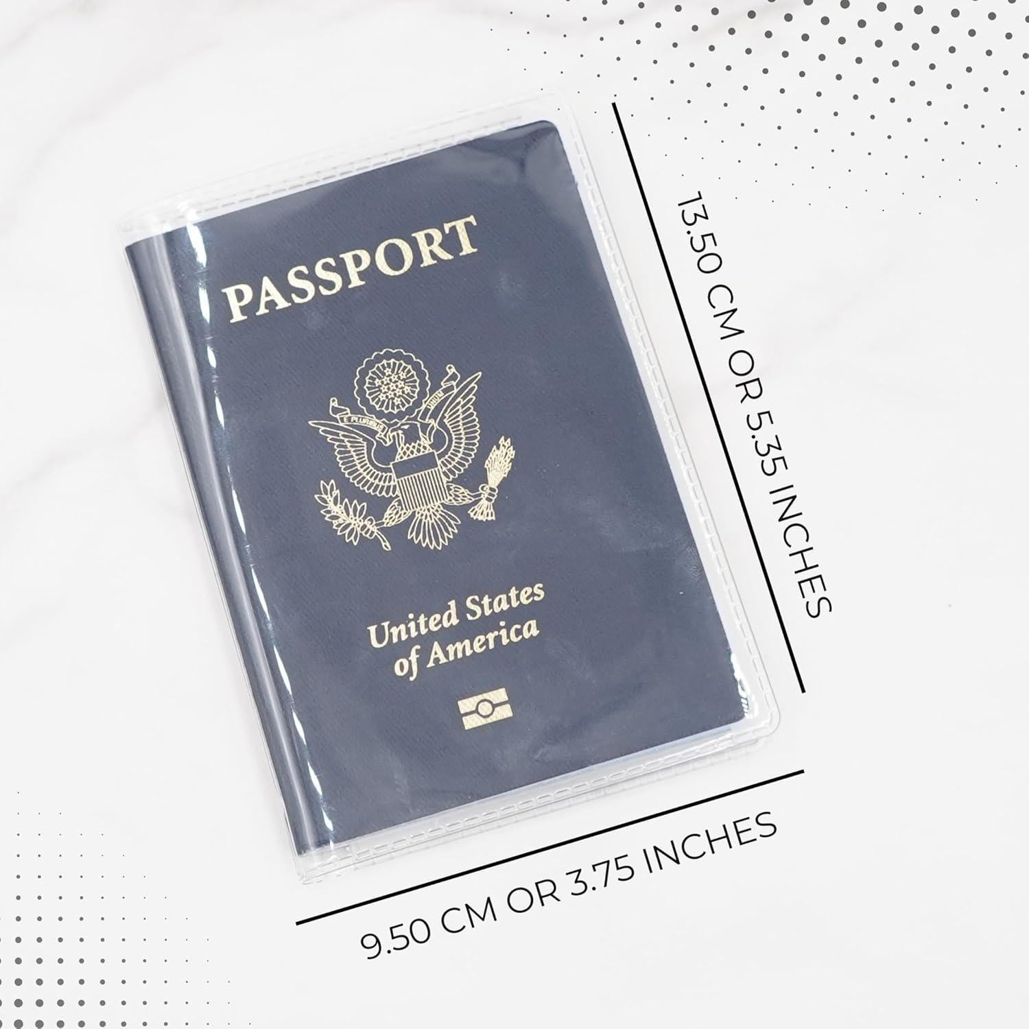 Paquete de 6 Fundas de Pasaporte Transparentes Vinilo