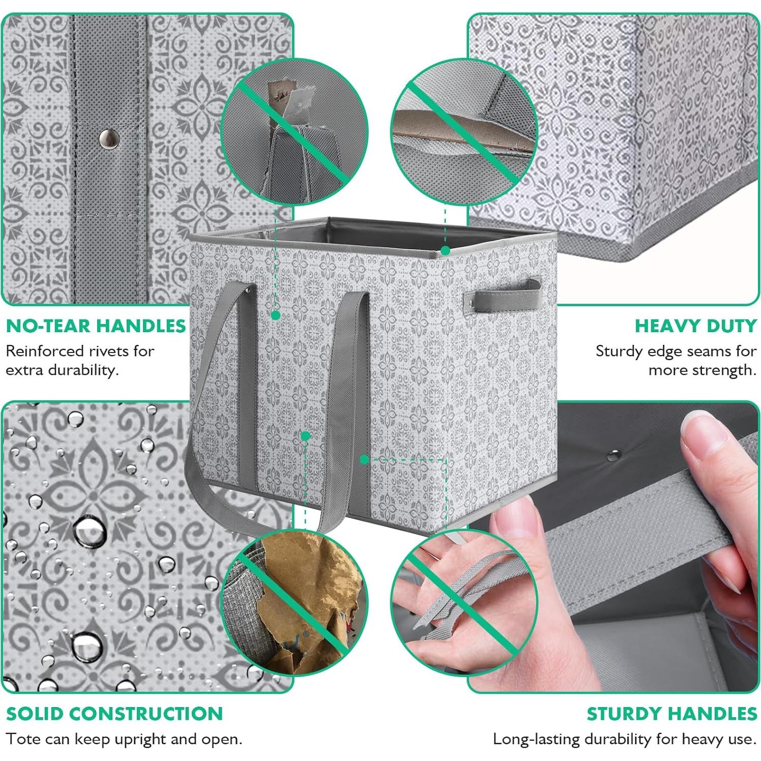 Bolsas de Compras Reutilizables WiseLife 3 PCS Resistente al Agua