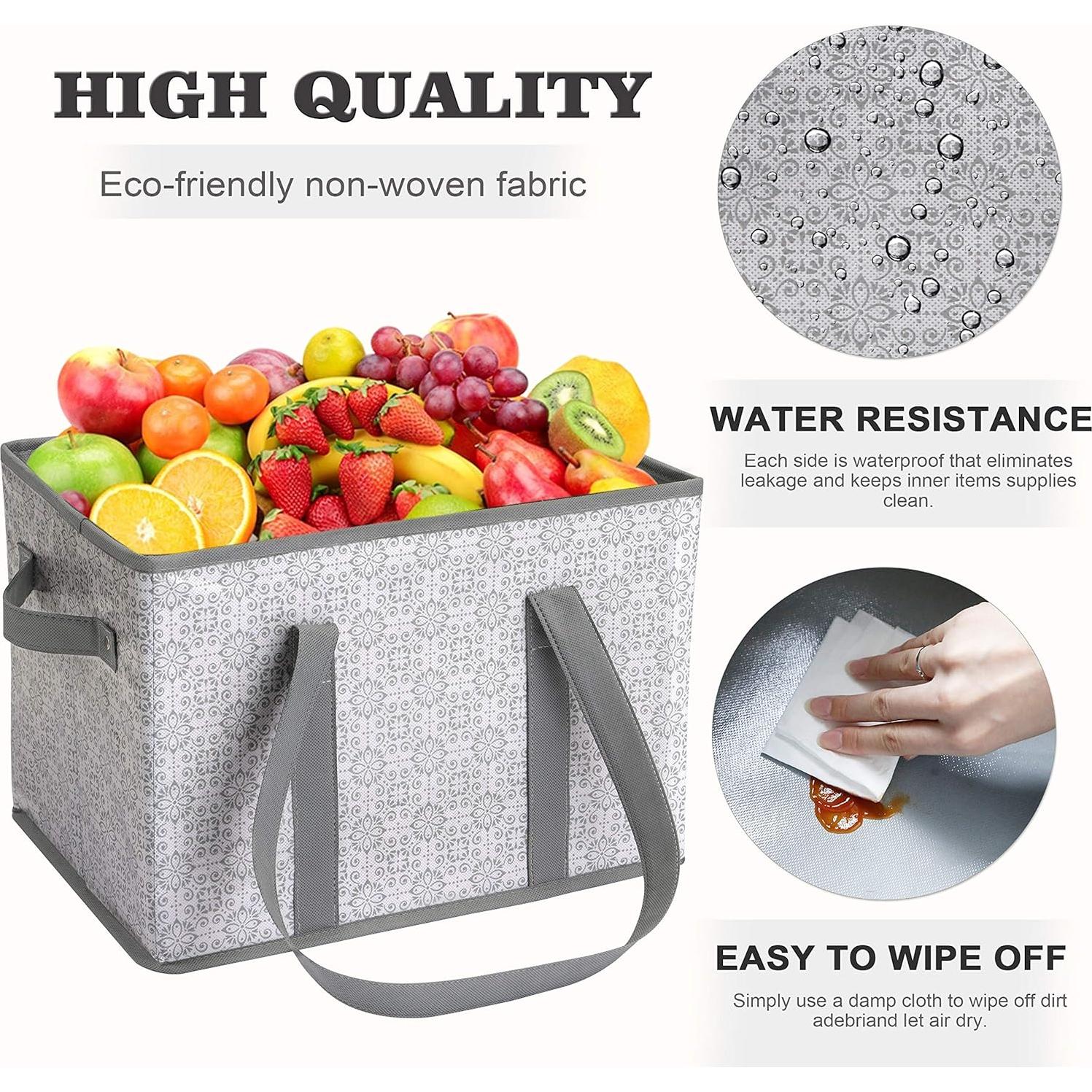 Bolsas de Compras Reutilizables WiseLife 3 PCS Resistente al Agua