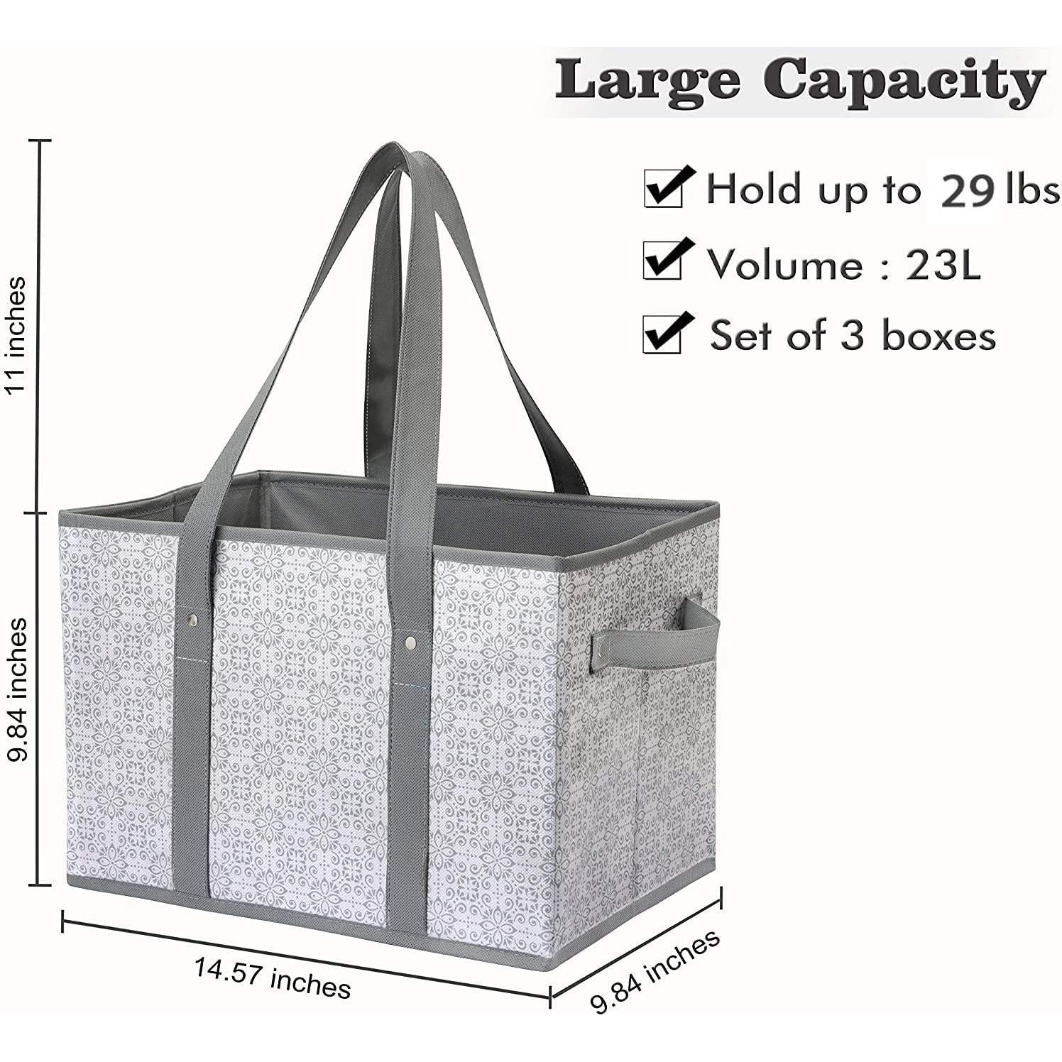 Bolsas de Compras Reutilizables WiseLife 3 PCS Resistente al Agua