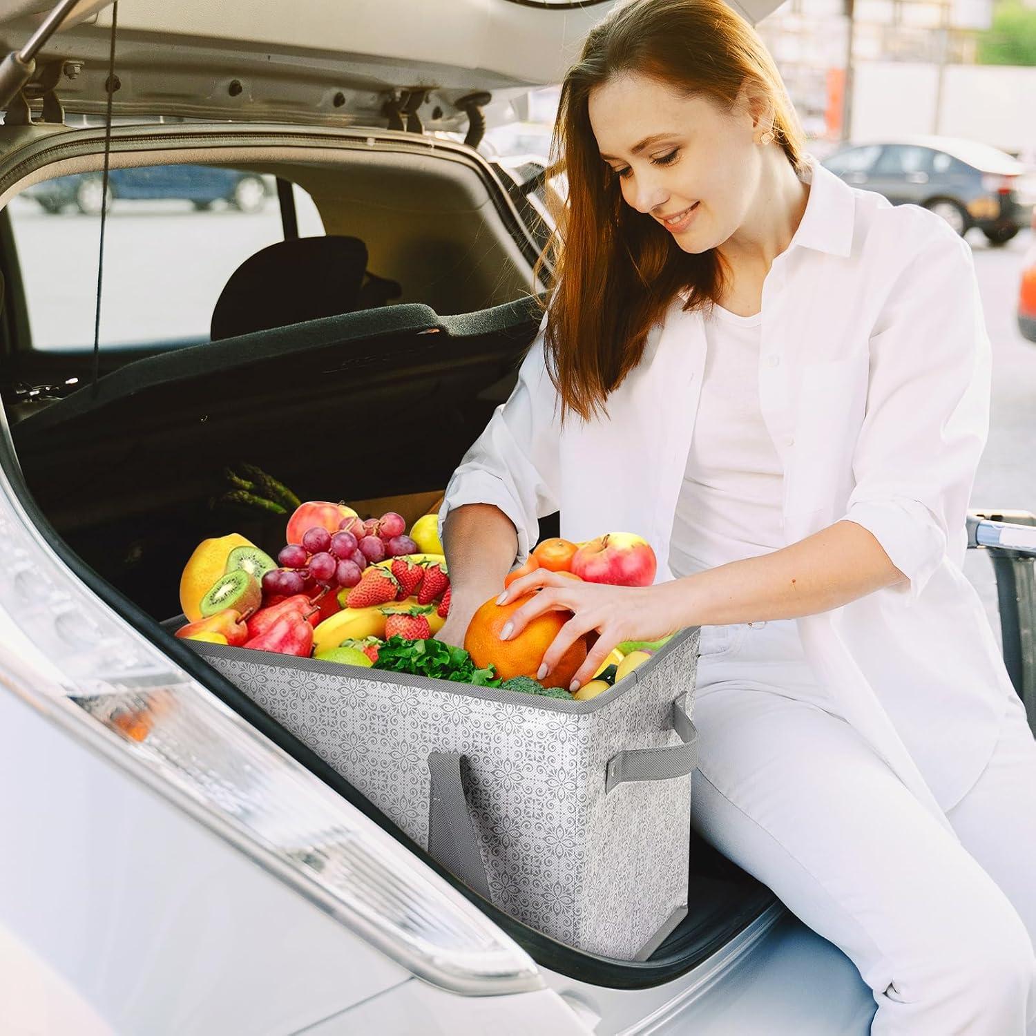 Bolsas de Compras Reutilizables WiseLife 3 PCS Resistente al Agua