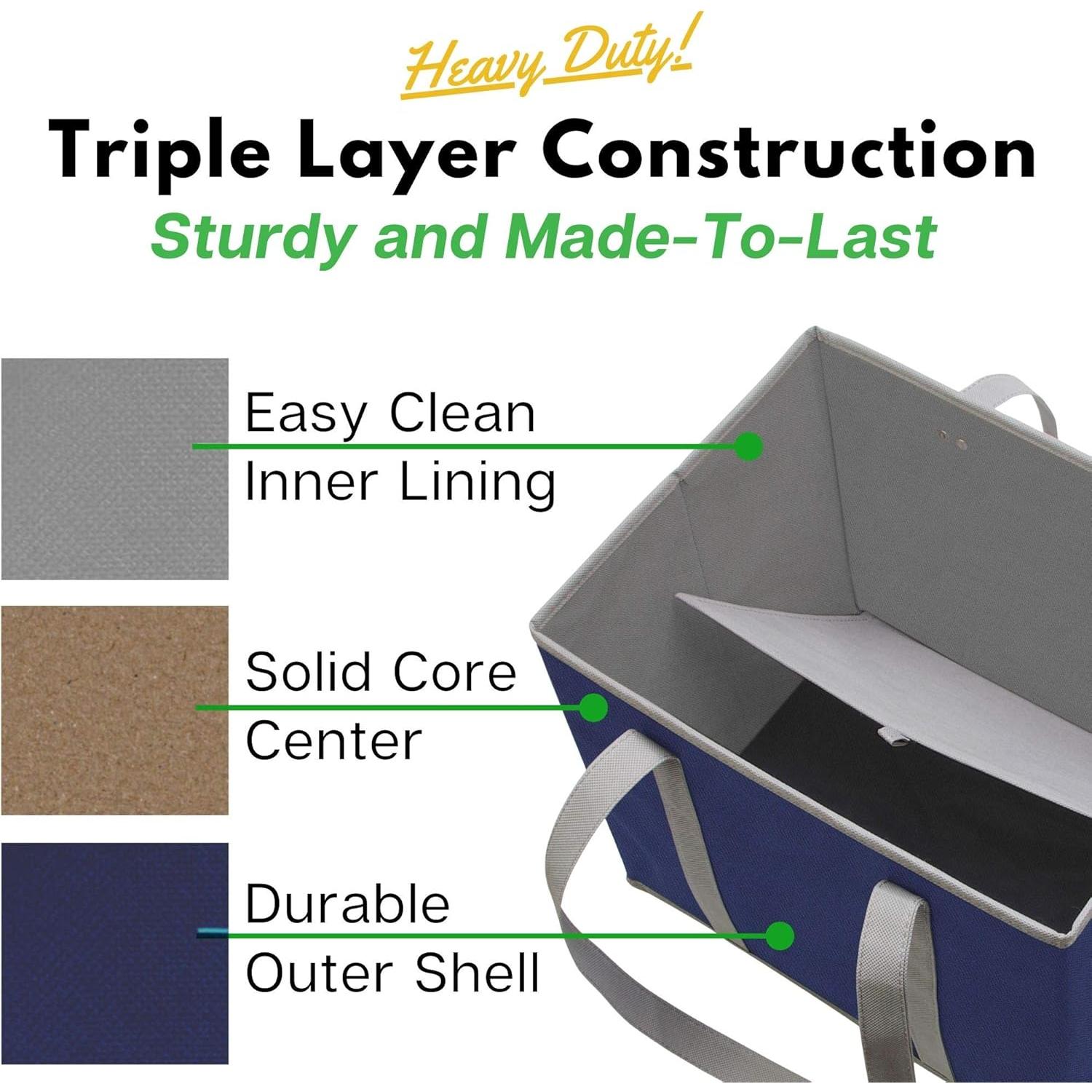 Bolsas de Compras Reutilizables CGL - 3 Piezas Azul Marino