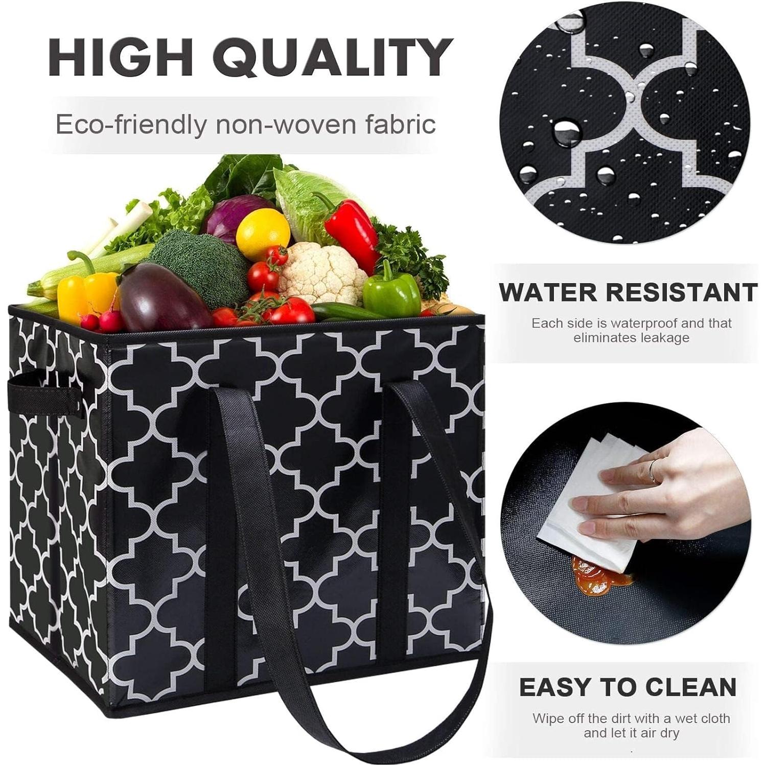 Bolsas de Compras Reutilizables WiseLife 3-Pack Plegables 15 kg