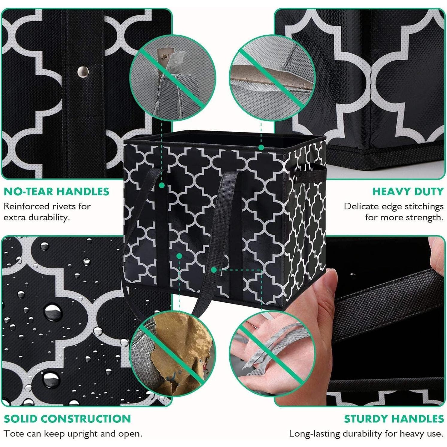 Bolsas de Compras Reutilizables WiseLife 3-Pack Plegables 15 kg