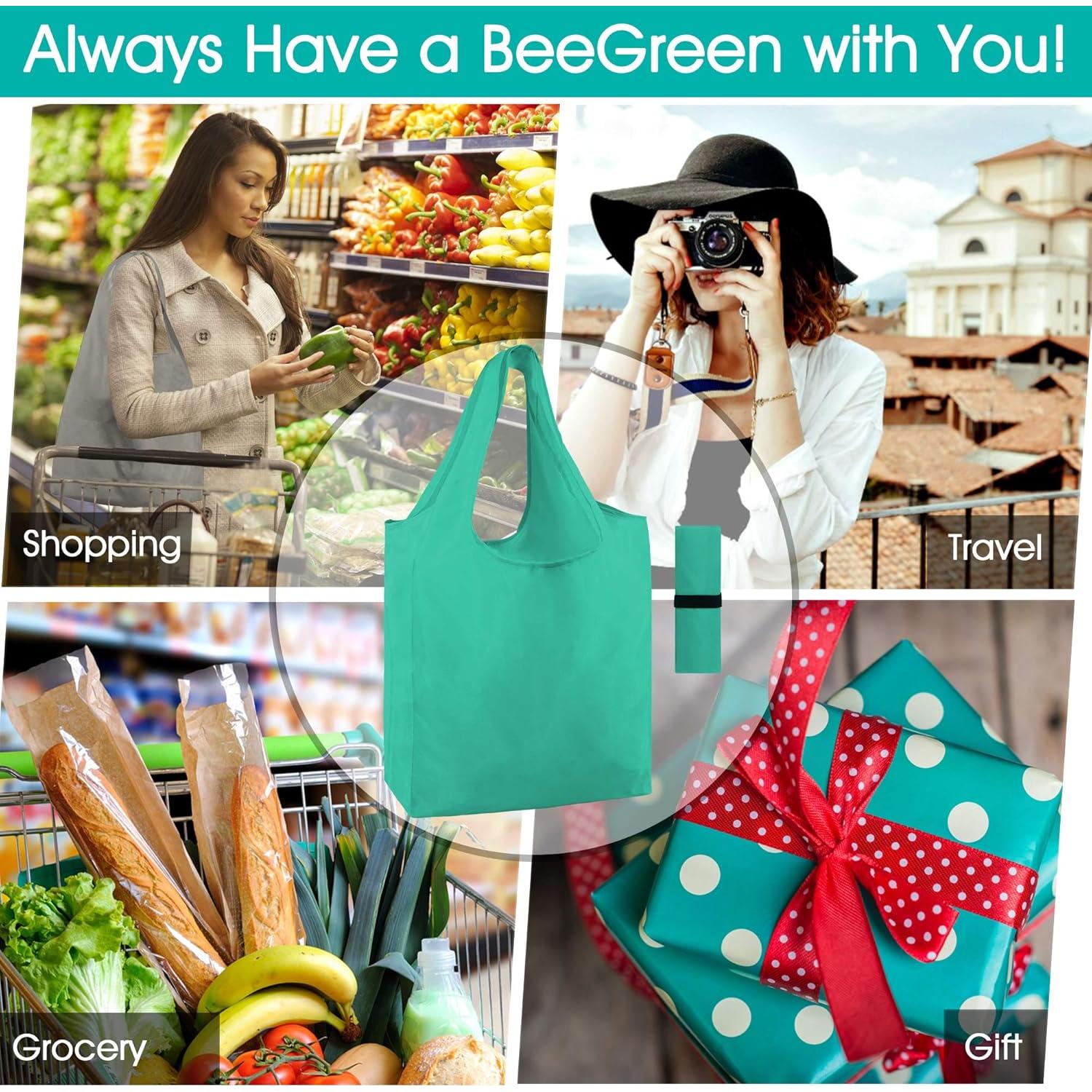 BeeGreen Bolsas Reutilizables Plegables 10 Unidades 22.68 kg