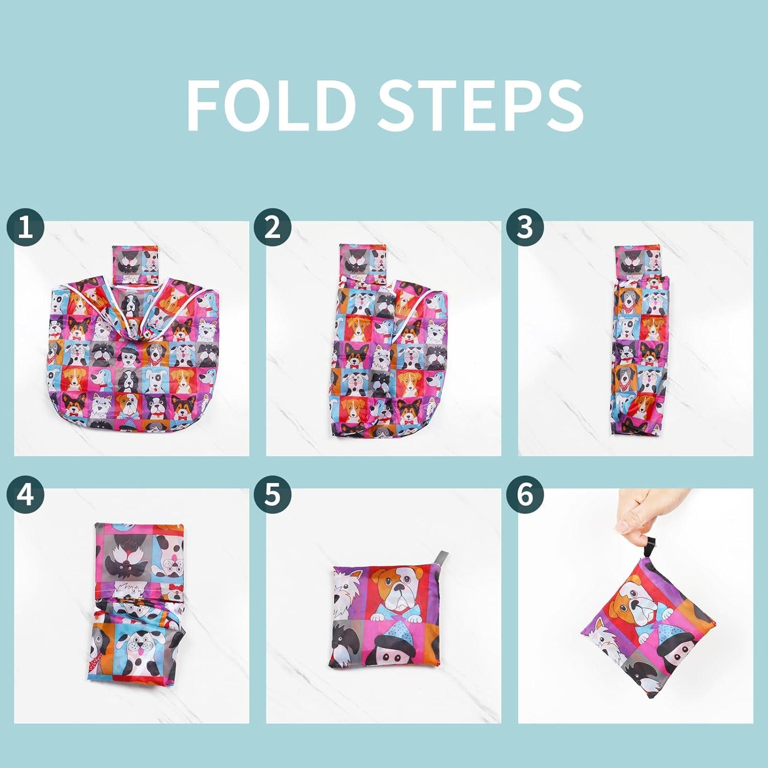 Bolsas de Compras Reutilizables SZUAH 6 Piezas 22.68 kg Capacidad