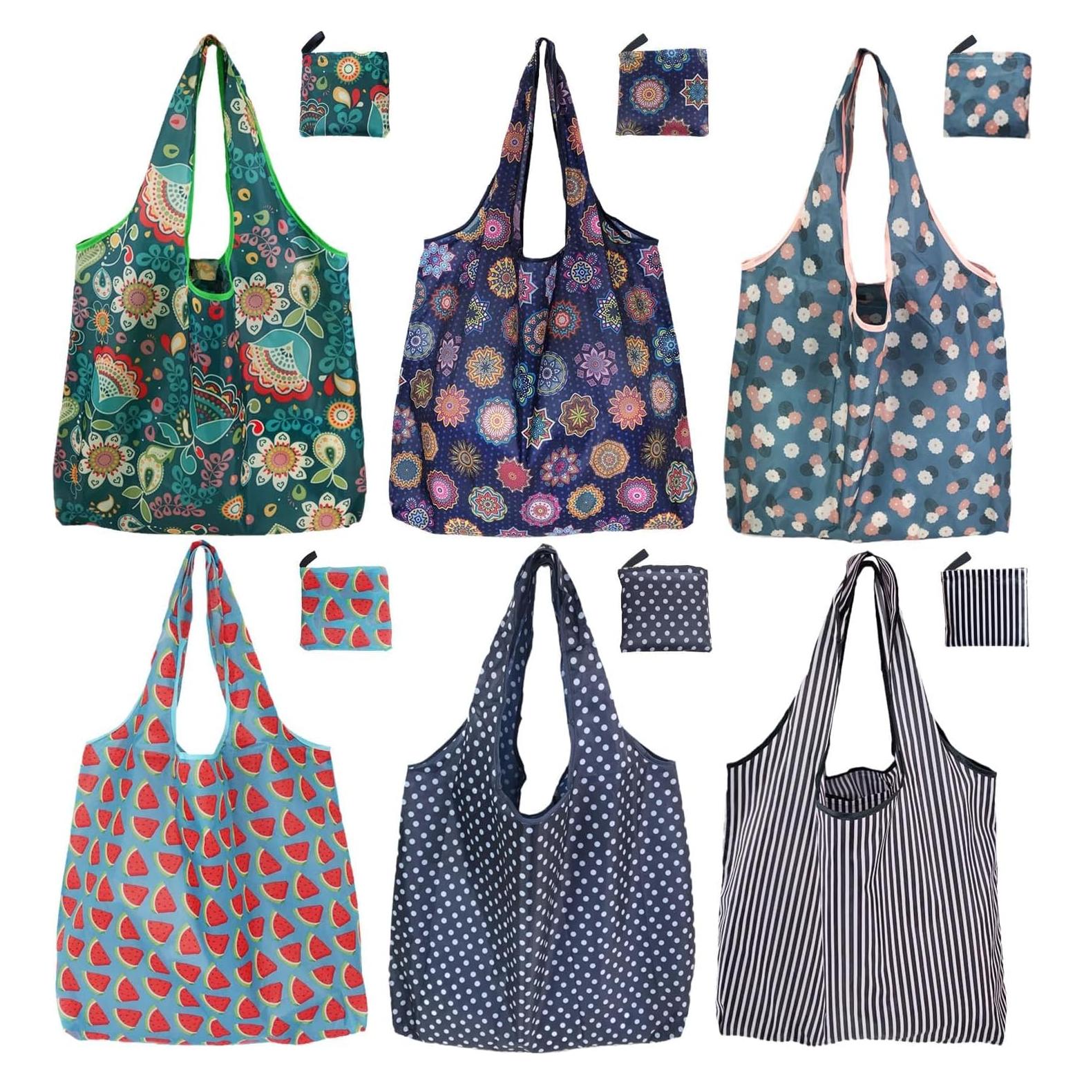 Bolsas de Compras Reutilizables Noilk 6 Piezas 22.68Kg Plegables