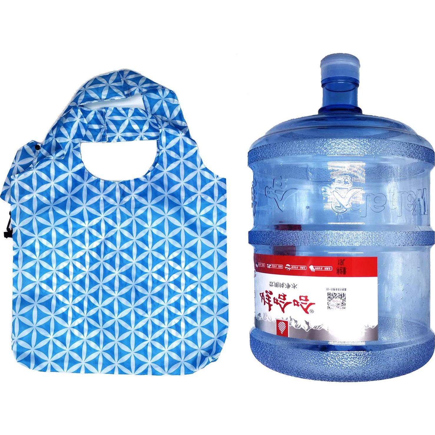 Bolsas de Compras Reutilizables HOLYLUCK Plegables 3 Flores Azules