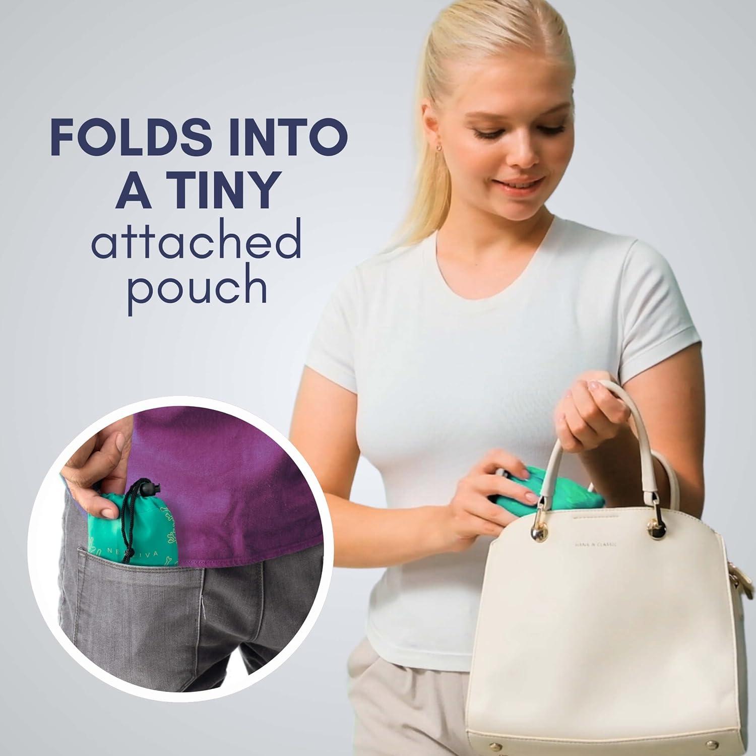 Bolsa de Compras Reutilizable Nereiva Verde Mar 25 kg Plegable