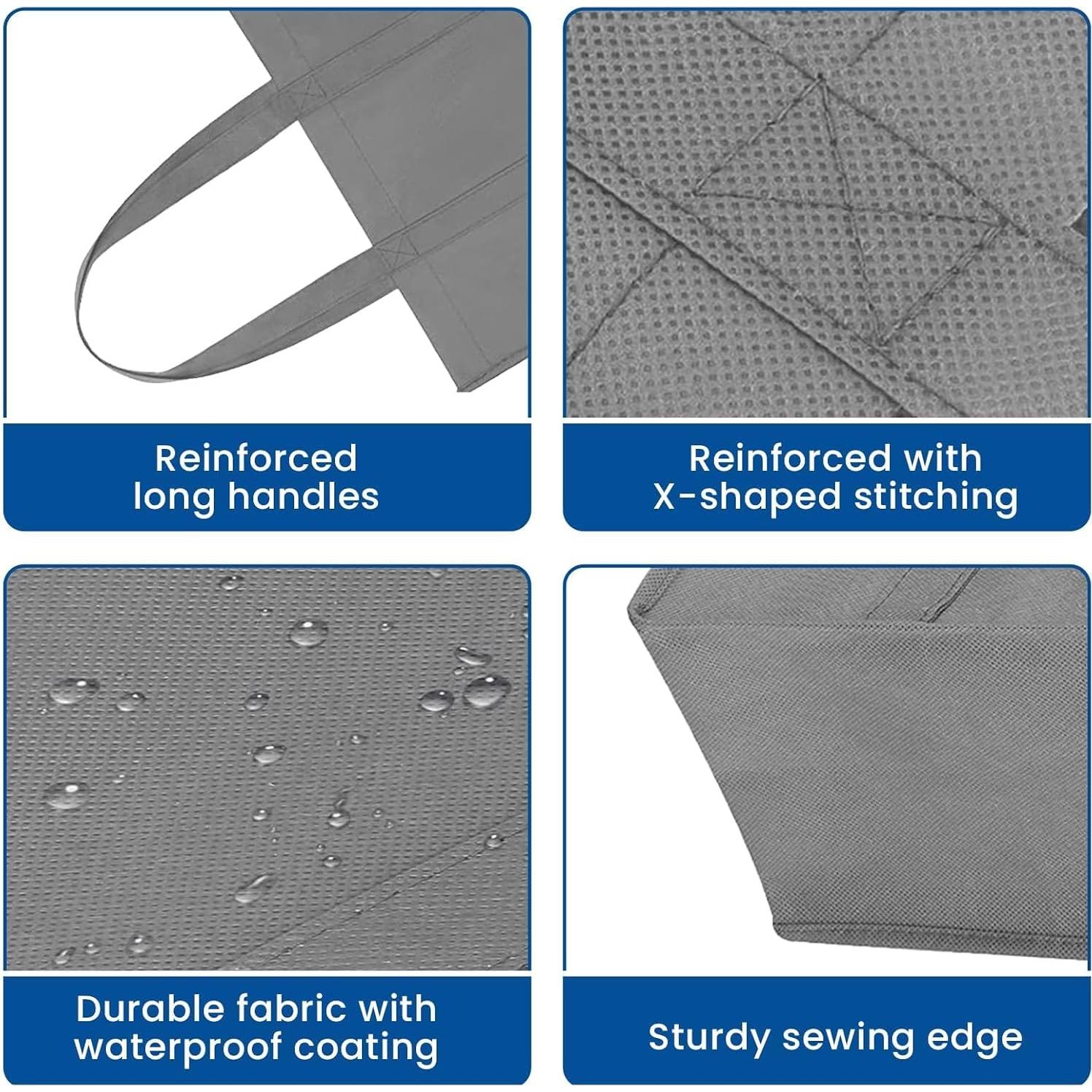 Bolsas de Compras Reutilizables WISELIFE 10 Piezas 22.68 kg