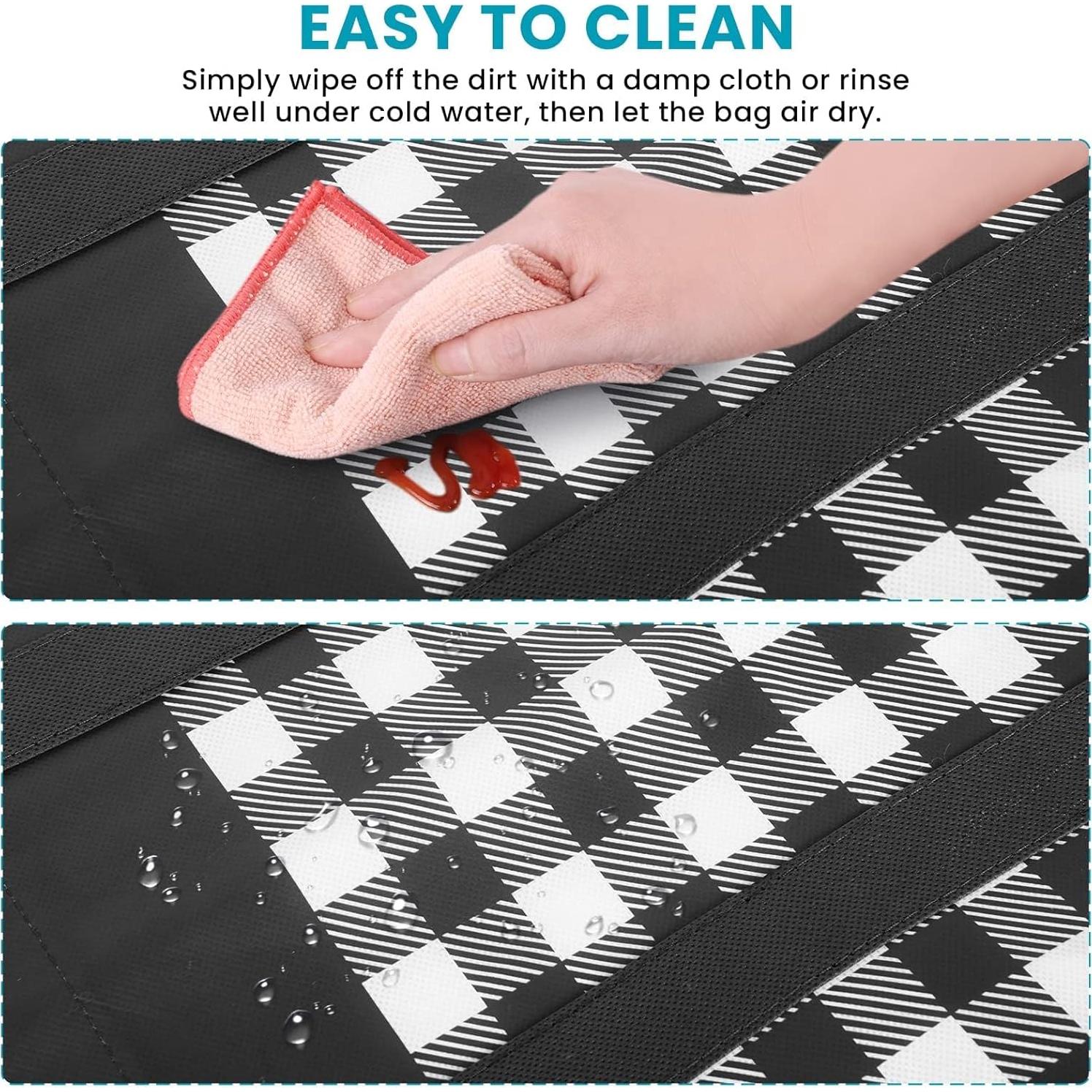 Bolsas de Compras Reutilizables WOWBOX, Paquete de 4, 35L